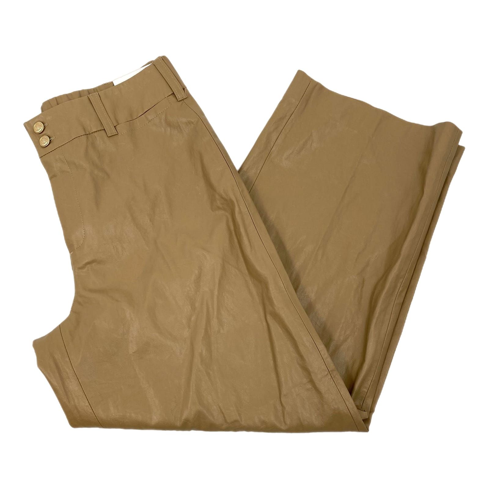 Chico's Brown Pleather Wide Leg Pants