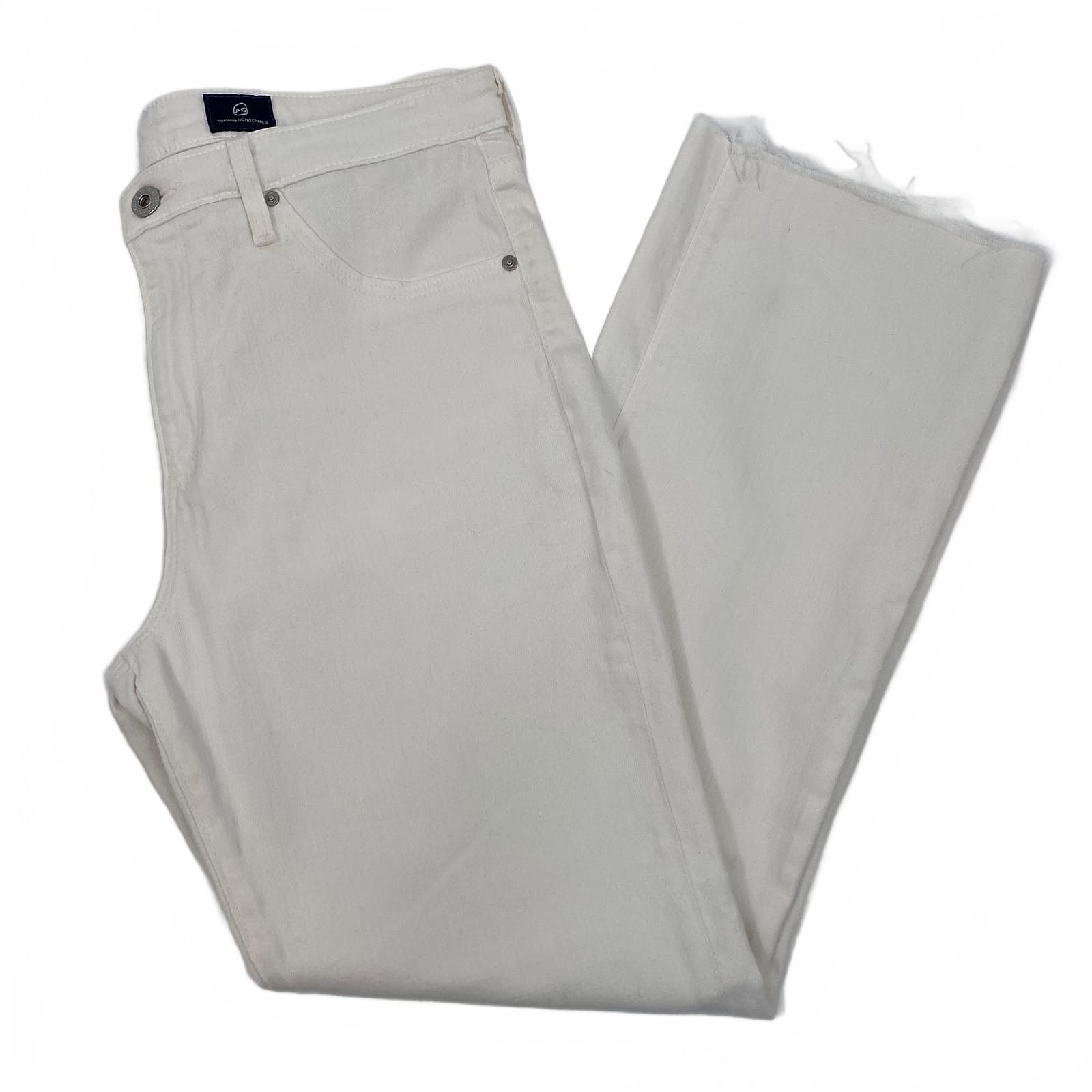 AG Adriano Goldschmied White Jodi Crop Jeans