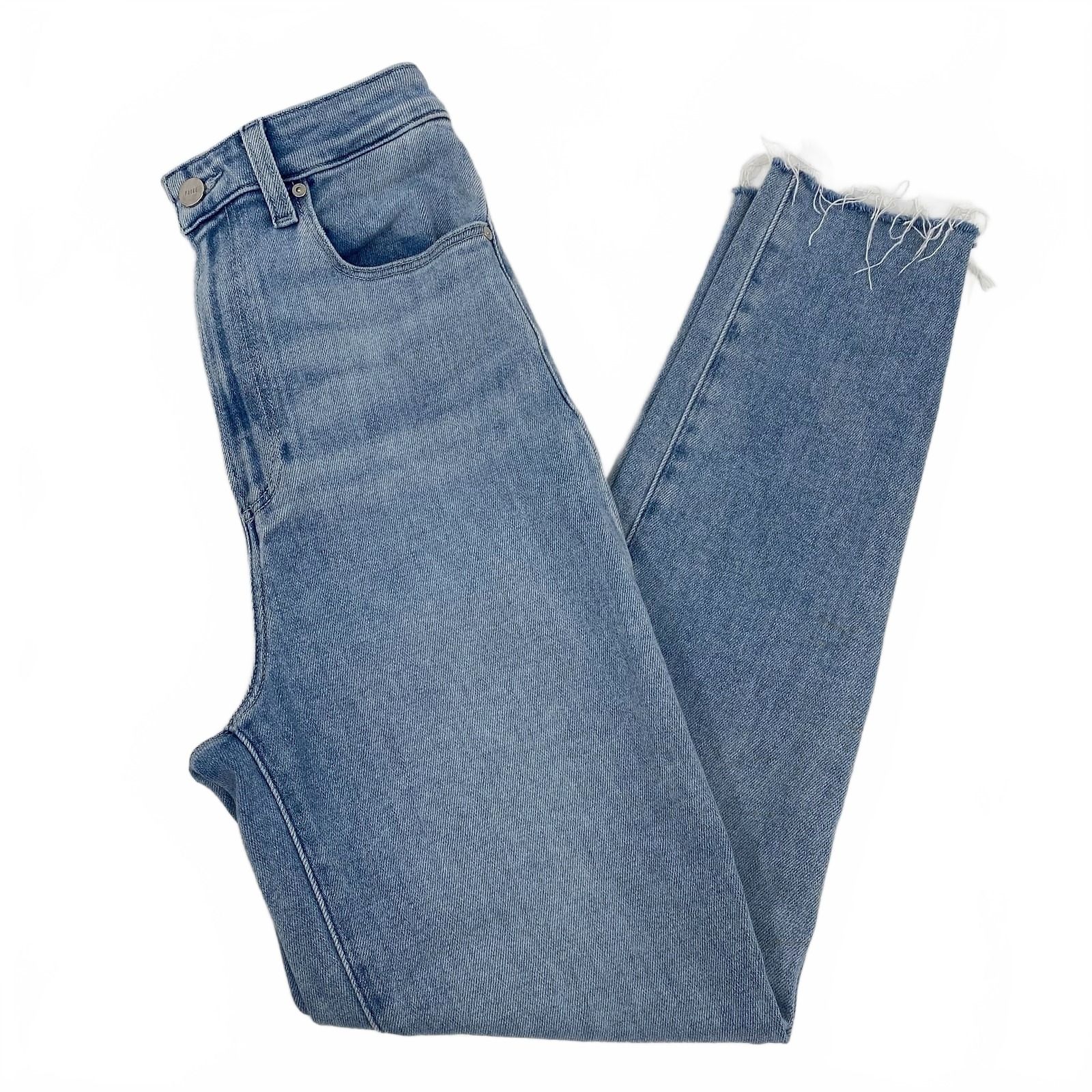 PAIGE Blue Light Wash Cindy High Rise Jeans