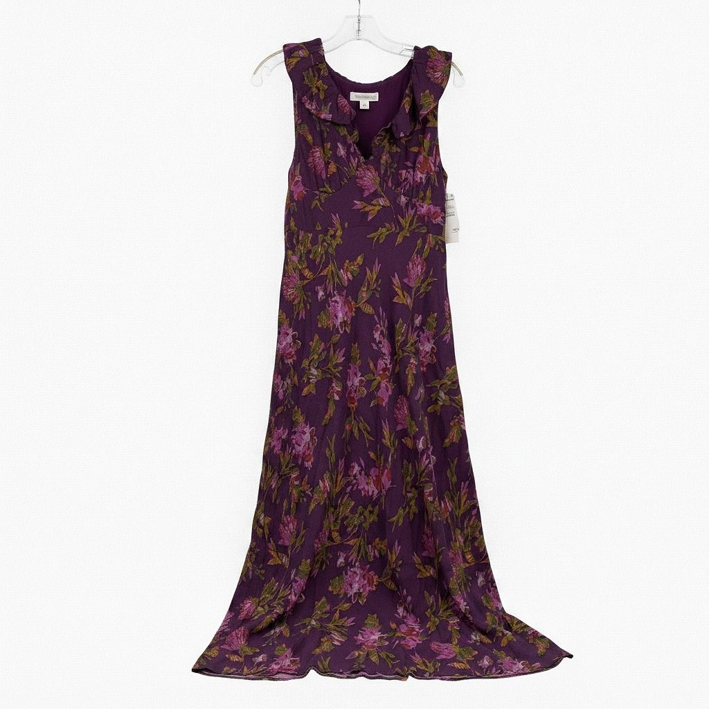 Treasure & Bond Purple Floral Maxi Dress