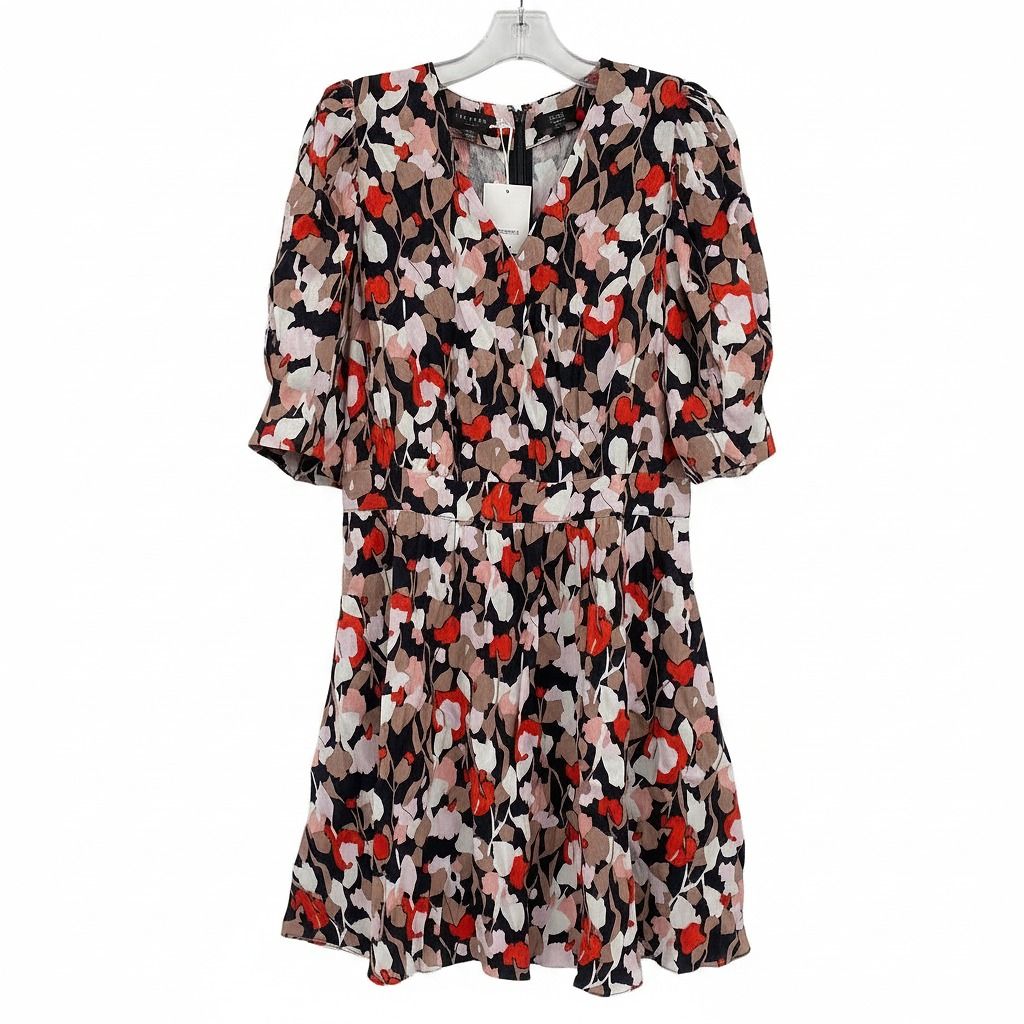 Ted Baker Wrap Front Printed Mini Dress