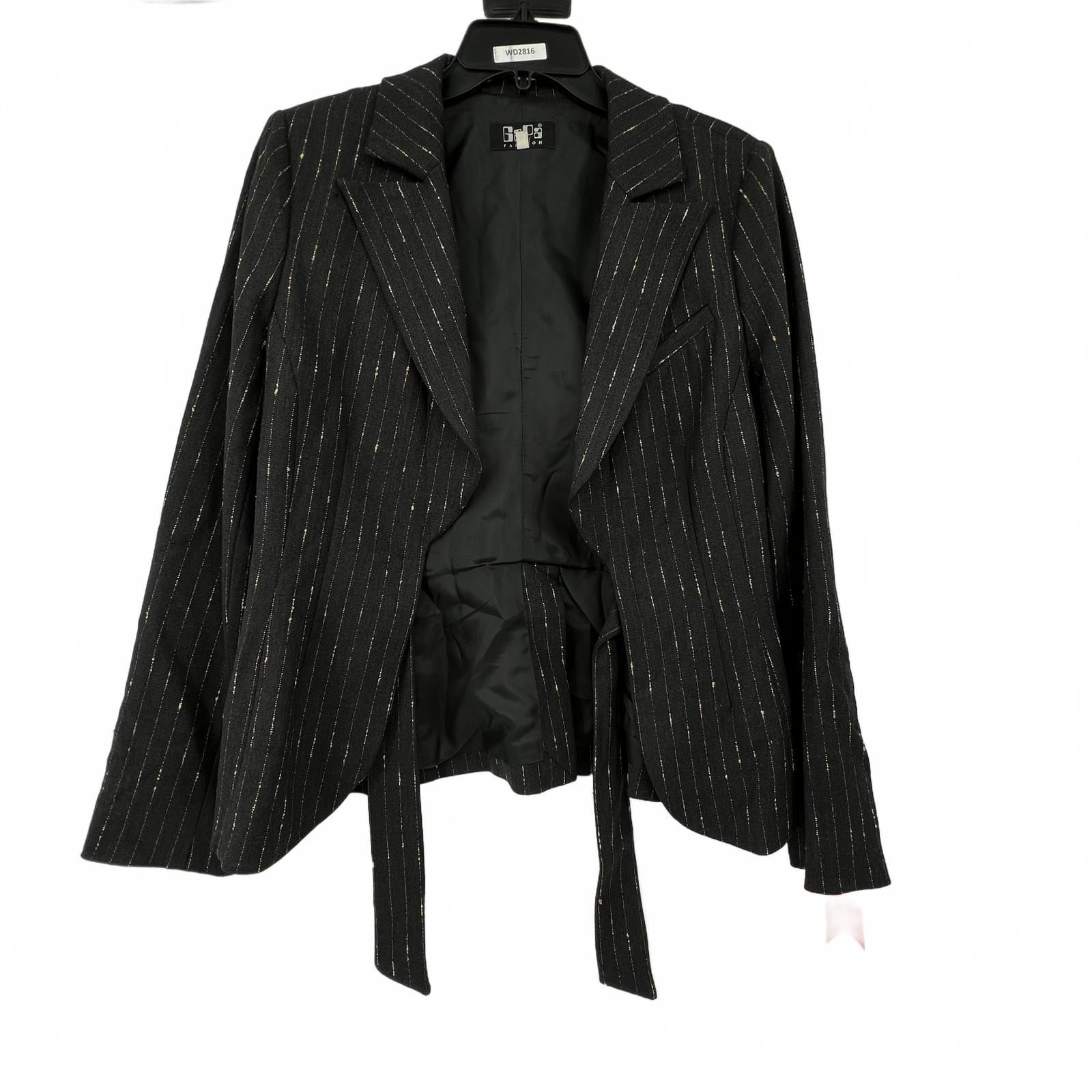 Gapa Charcoal Striped Blazer