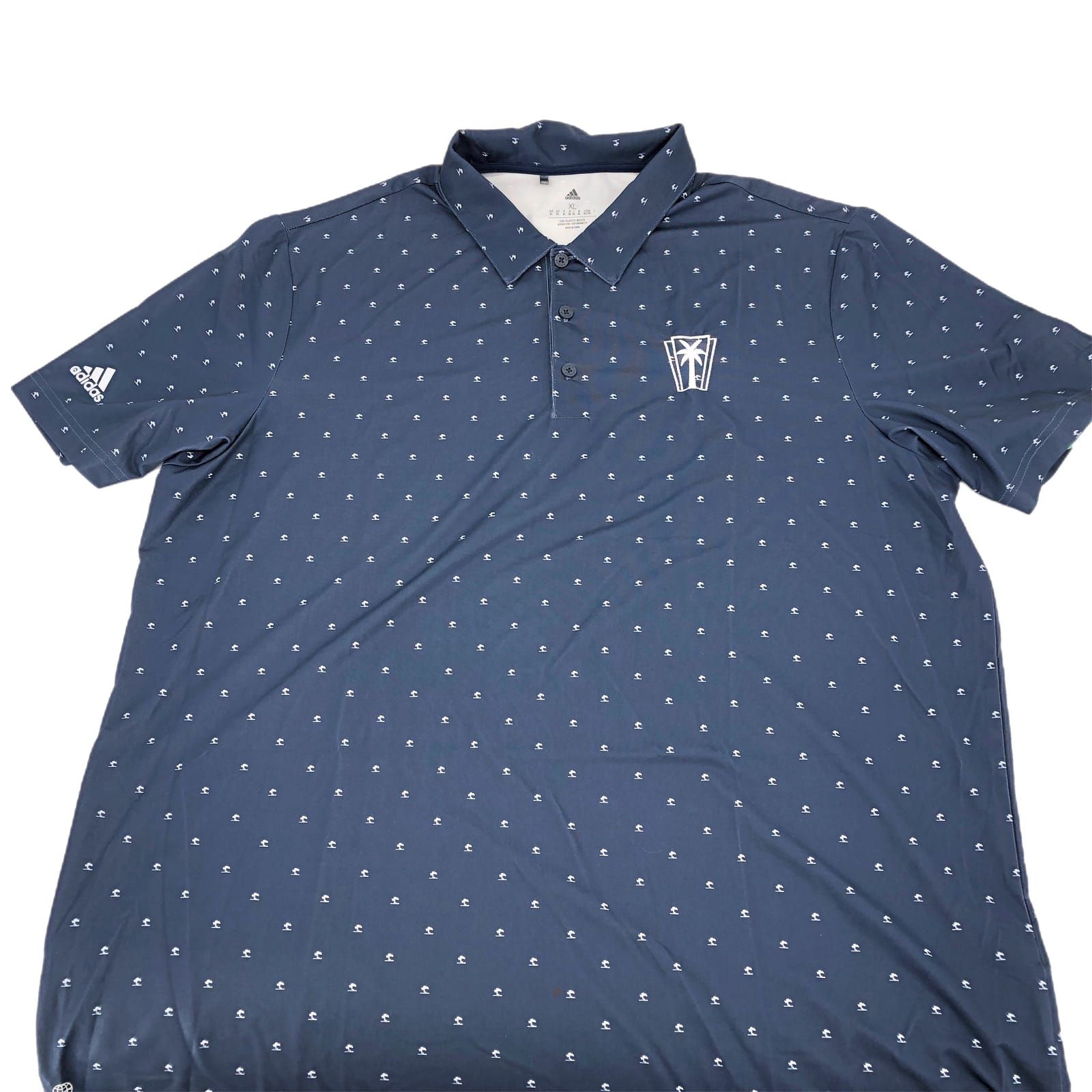 adidas Blue & White Classic Sport Polo