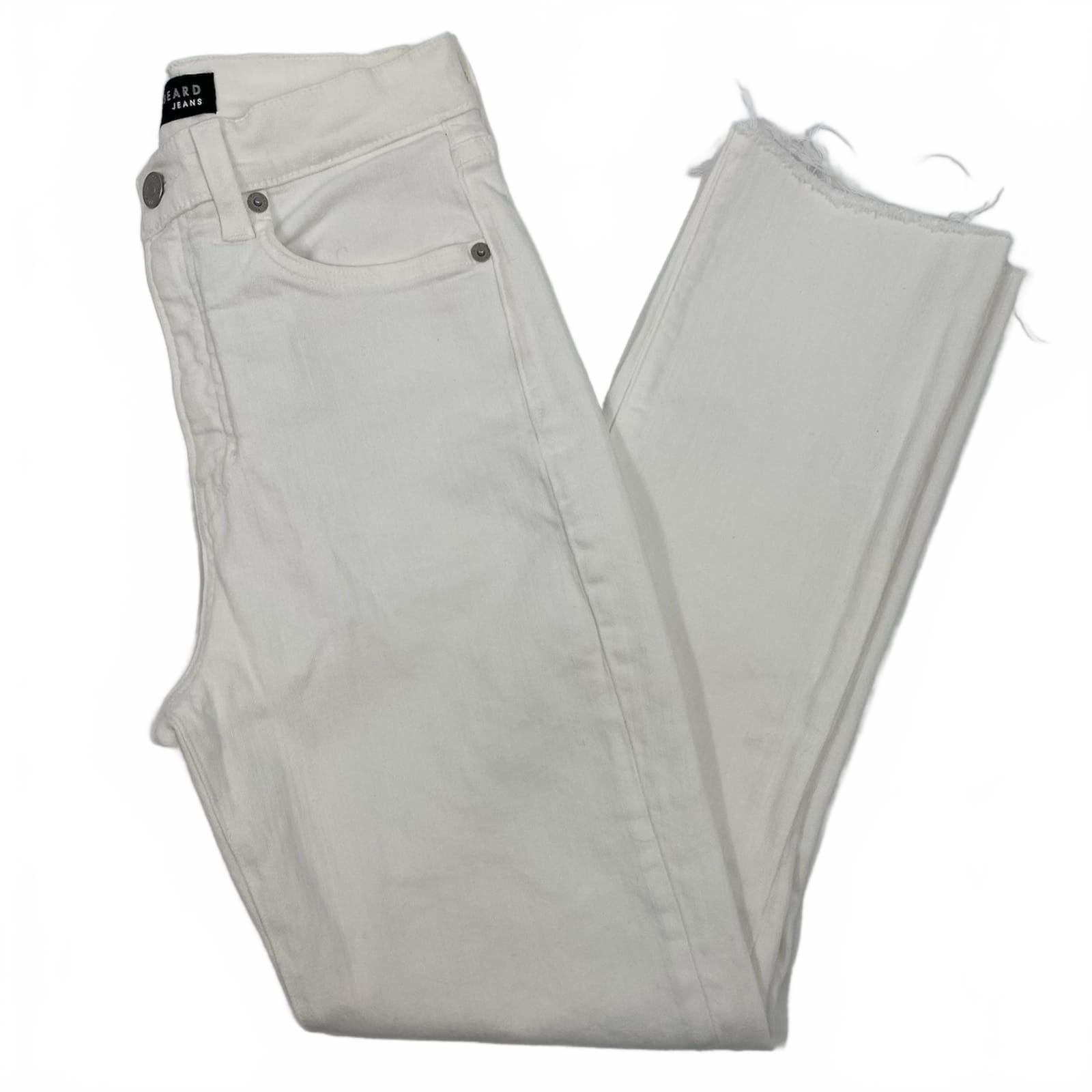 Veronica Beard White Carly Kick Flare High Rise Jeans