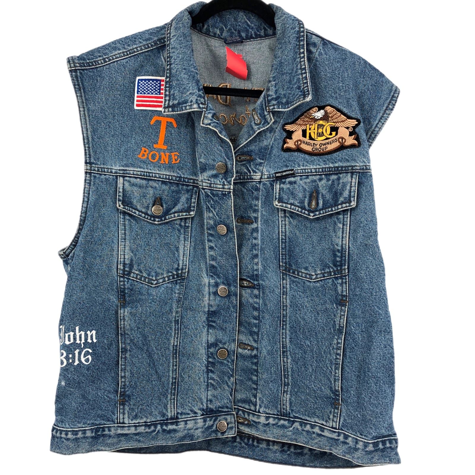 Harley-Davidson Blue & Yellow Classic Denim Vest