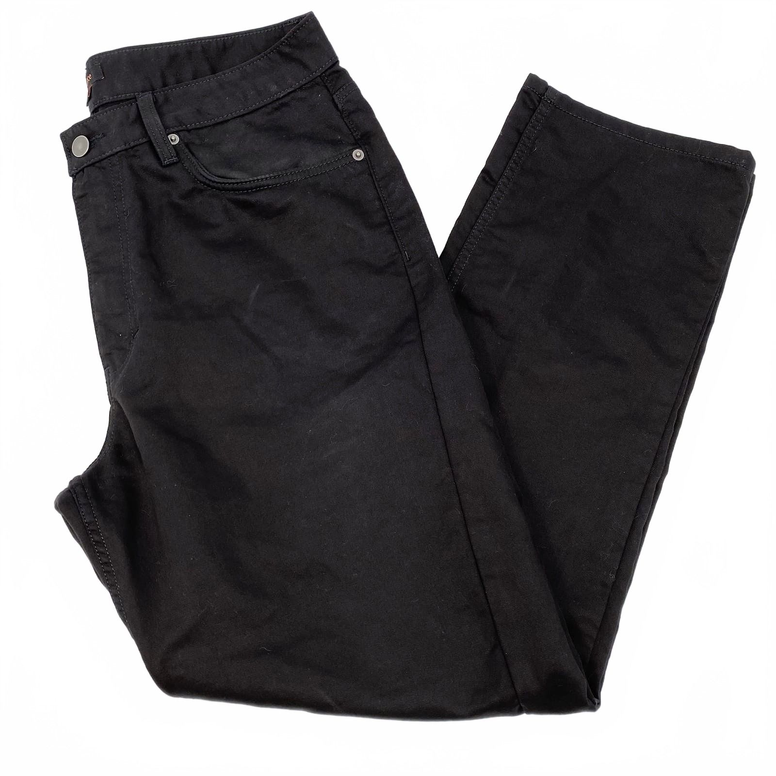 Quince Black Cotton Spandex Pants