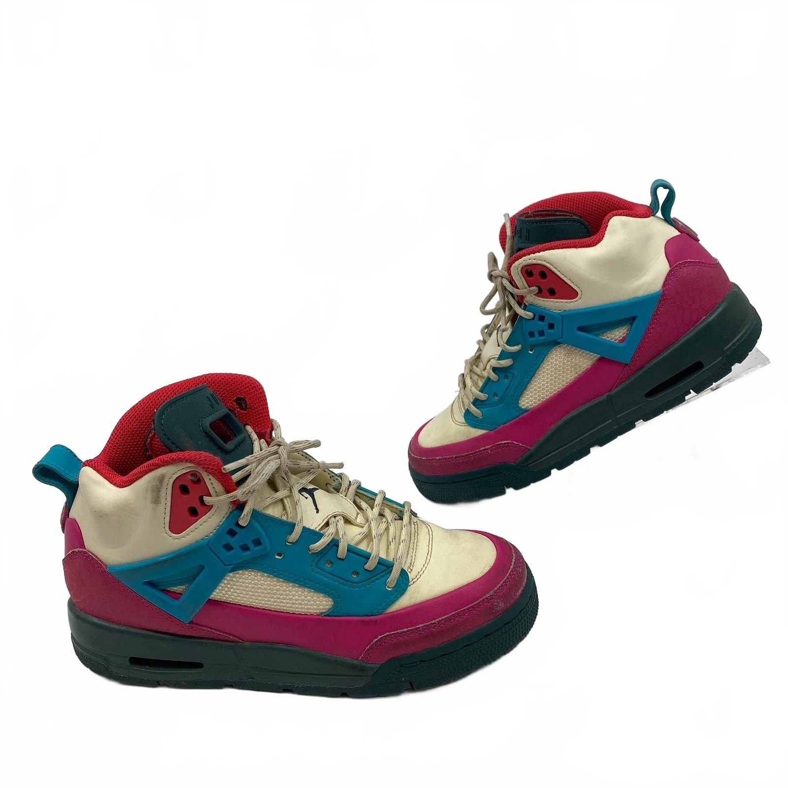 Nike White-Blue Spizike High Top Sneakers