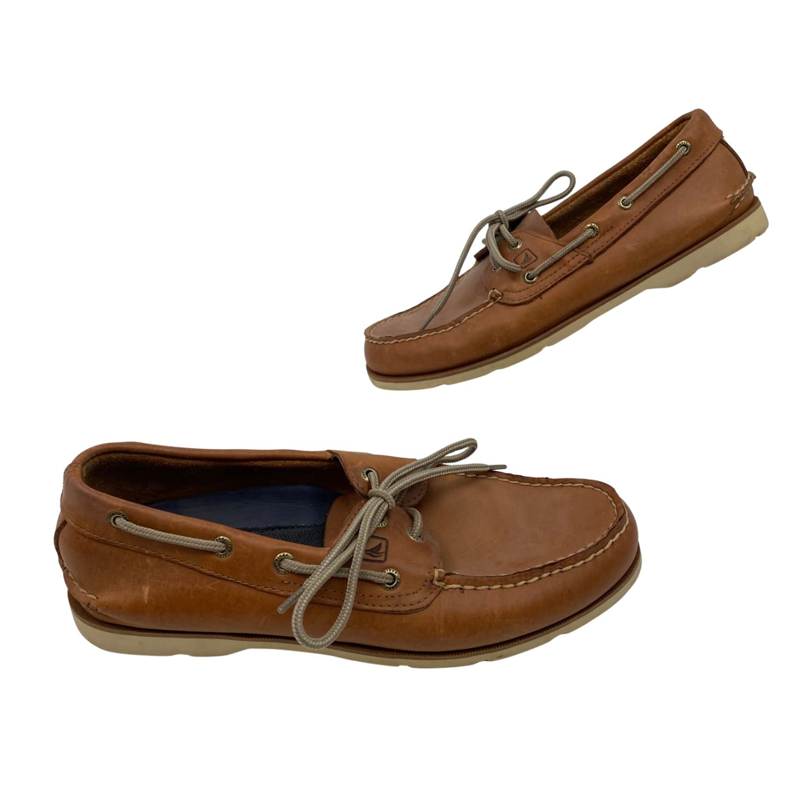 Sperry Brown Leather Lace-Up Boat Shoes