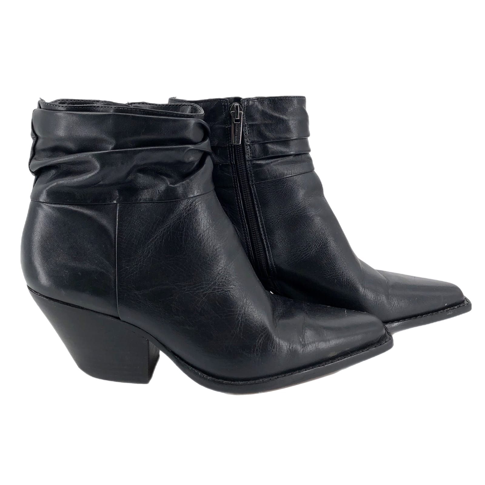 Vince Camuto Black Leather Ankle Booties