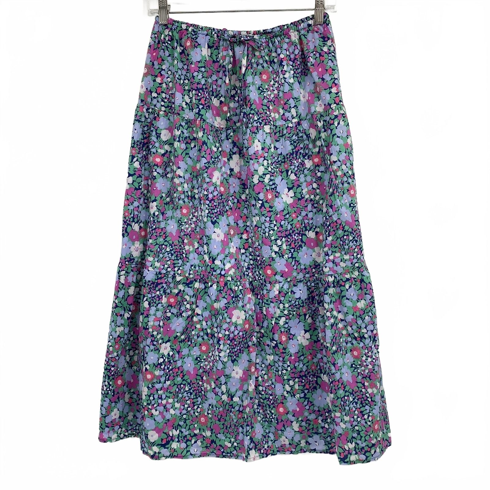 Rails Purple Blue Green Mary Floral Maxi Skirt
