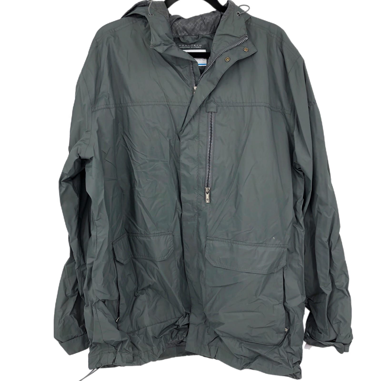 Columbia Gray Basic Jacket Raincoat
