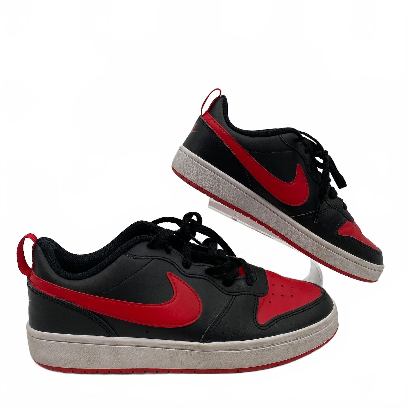 Nike Black Red Court Borough Low Sneaker