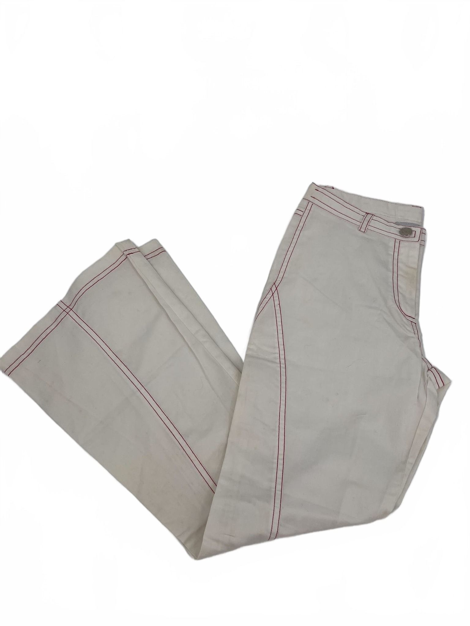 Christian Dior Flare Pants with Red Stitching