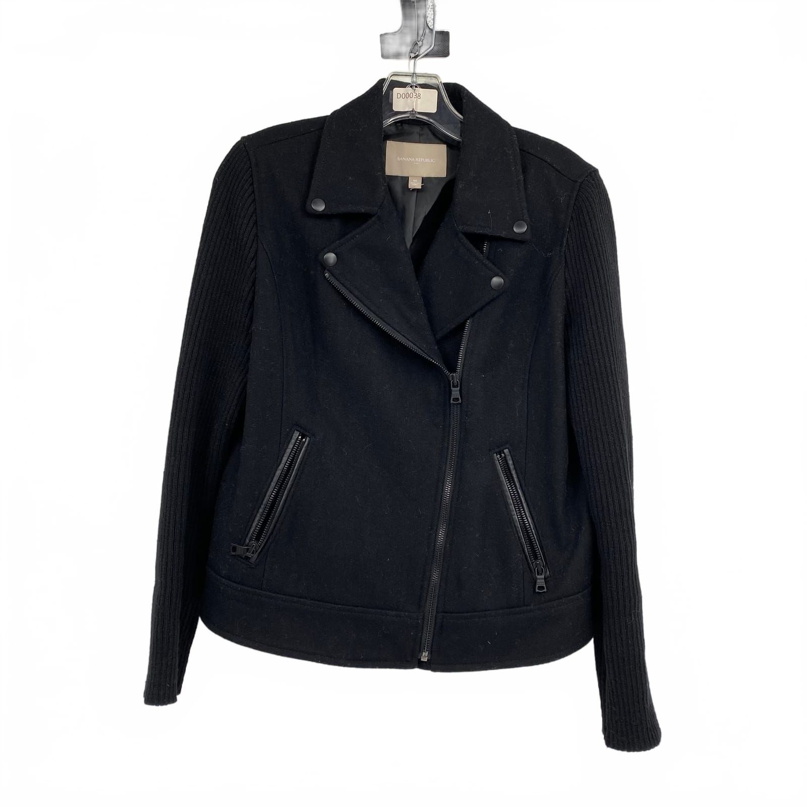 Banana Republic Black Wool Moto Jacket