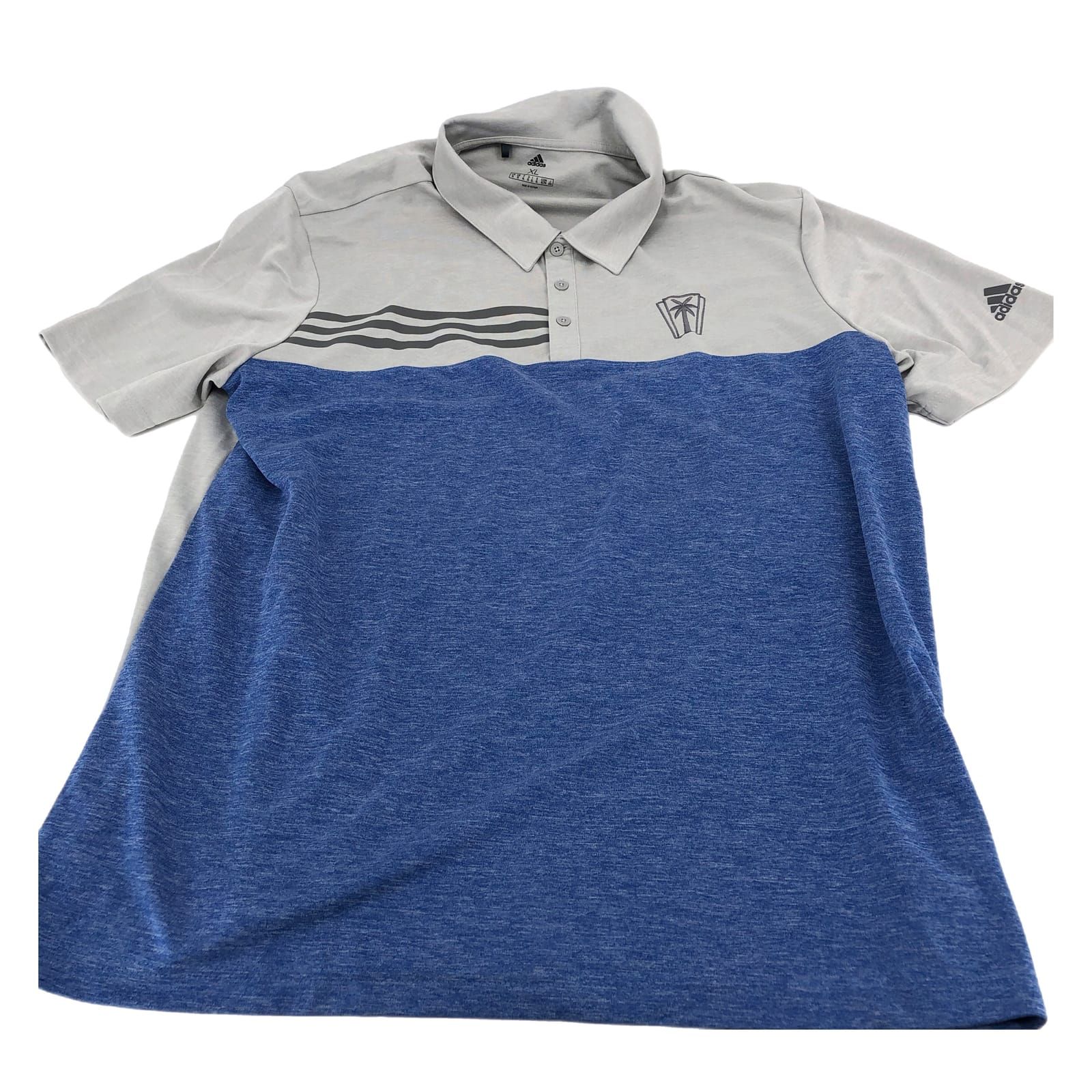 Adidas Blue & Gray Classic Sports Polo