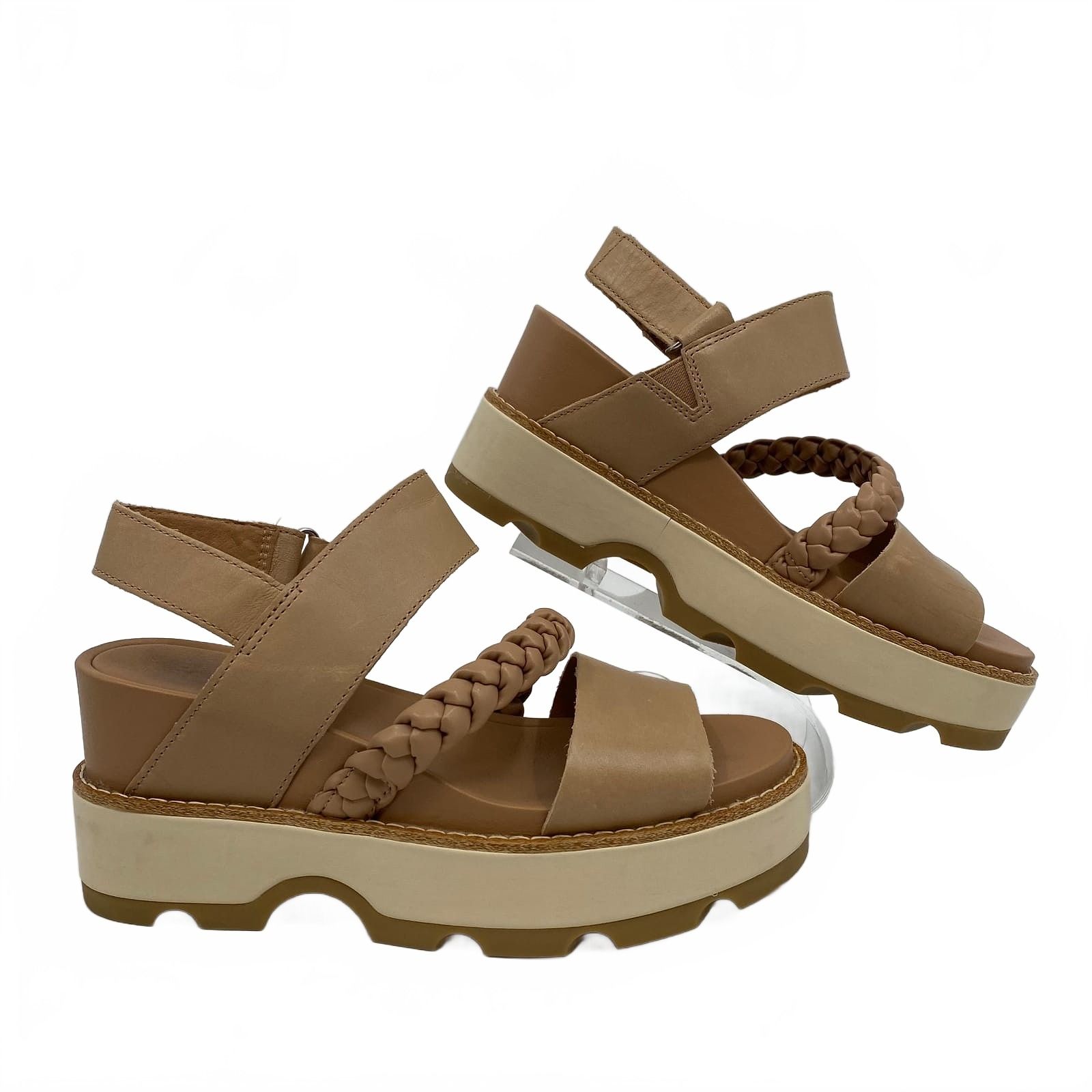 Sorel Tan Sandals Strappy Platform