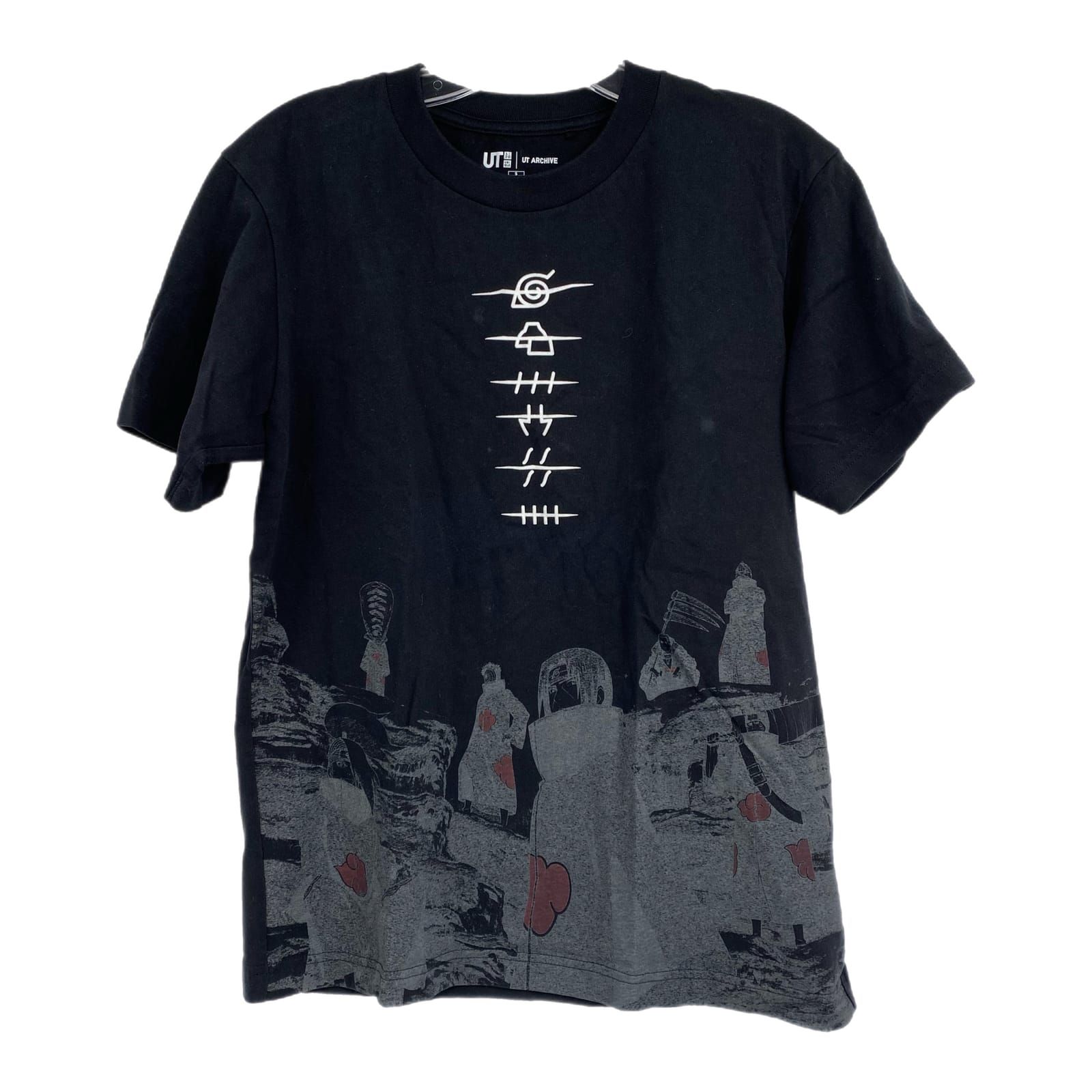 Uniqlo Black Naruto Shippuden Graphic Tee