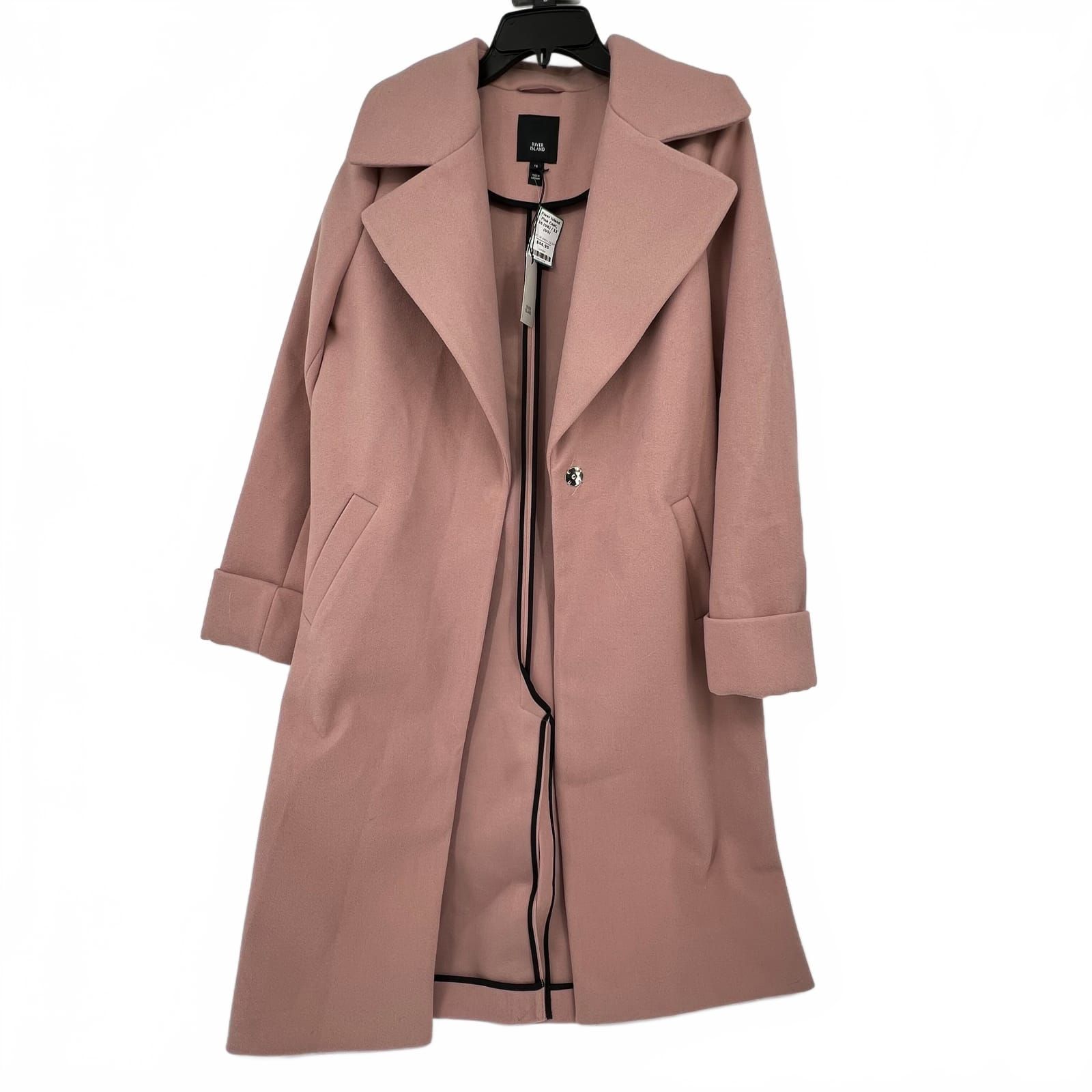 River Island Pink Pea Coat