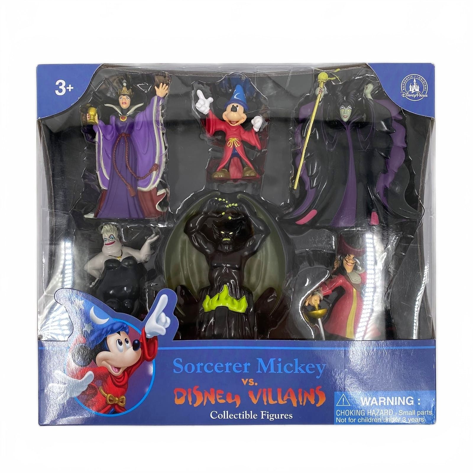 Disney Blue Sorcerer Mickey VS Disney Villains Collectible Figures Set