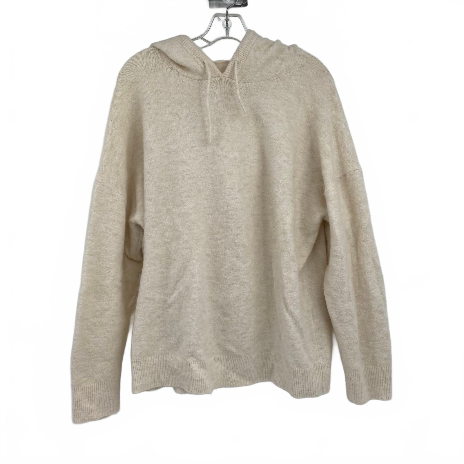 Babaton Beige Pullover Knit Hoodie