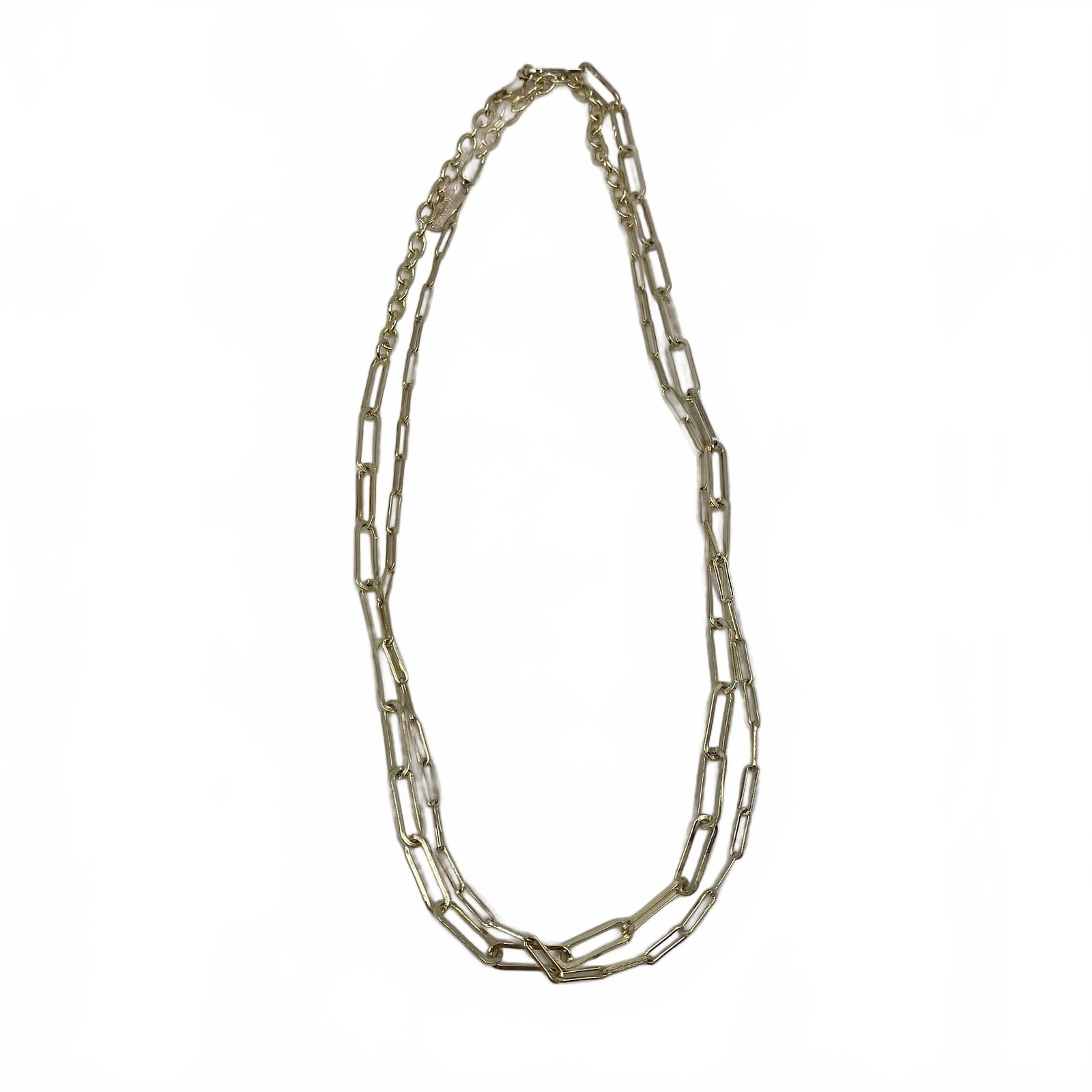 Melinda Maria Gold Paper Clip Chain Necklace Set
