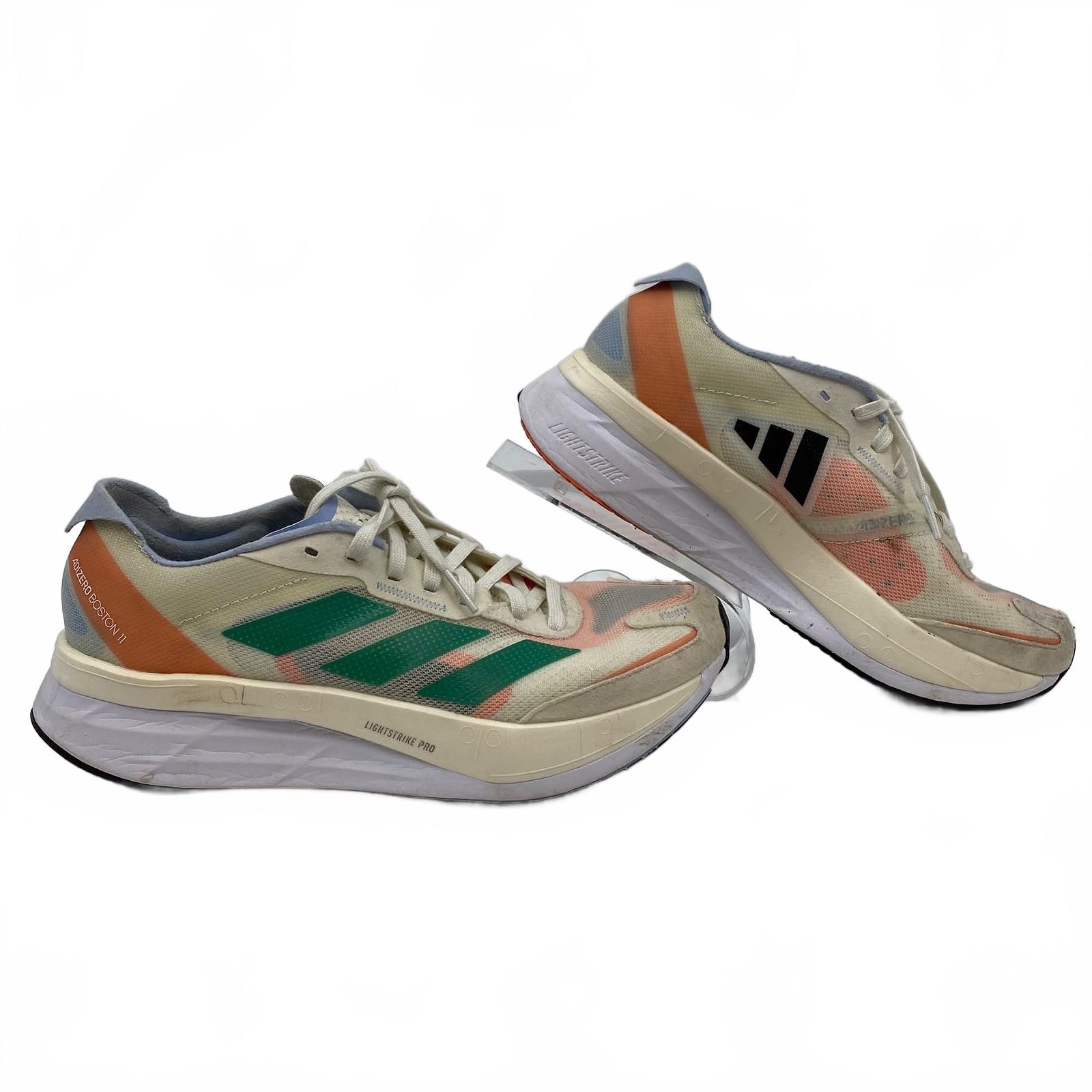 Adidas Cream Orange Adizero Boston 11 Lightstrike Pro Sneakers