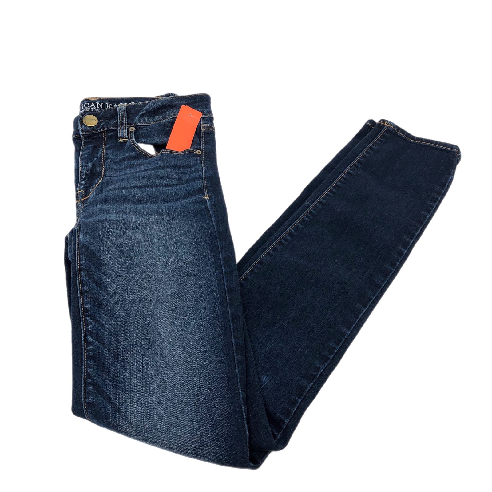 American Eagle Outfitters Blue Skinny Jeans High Rise 30in