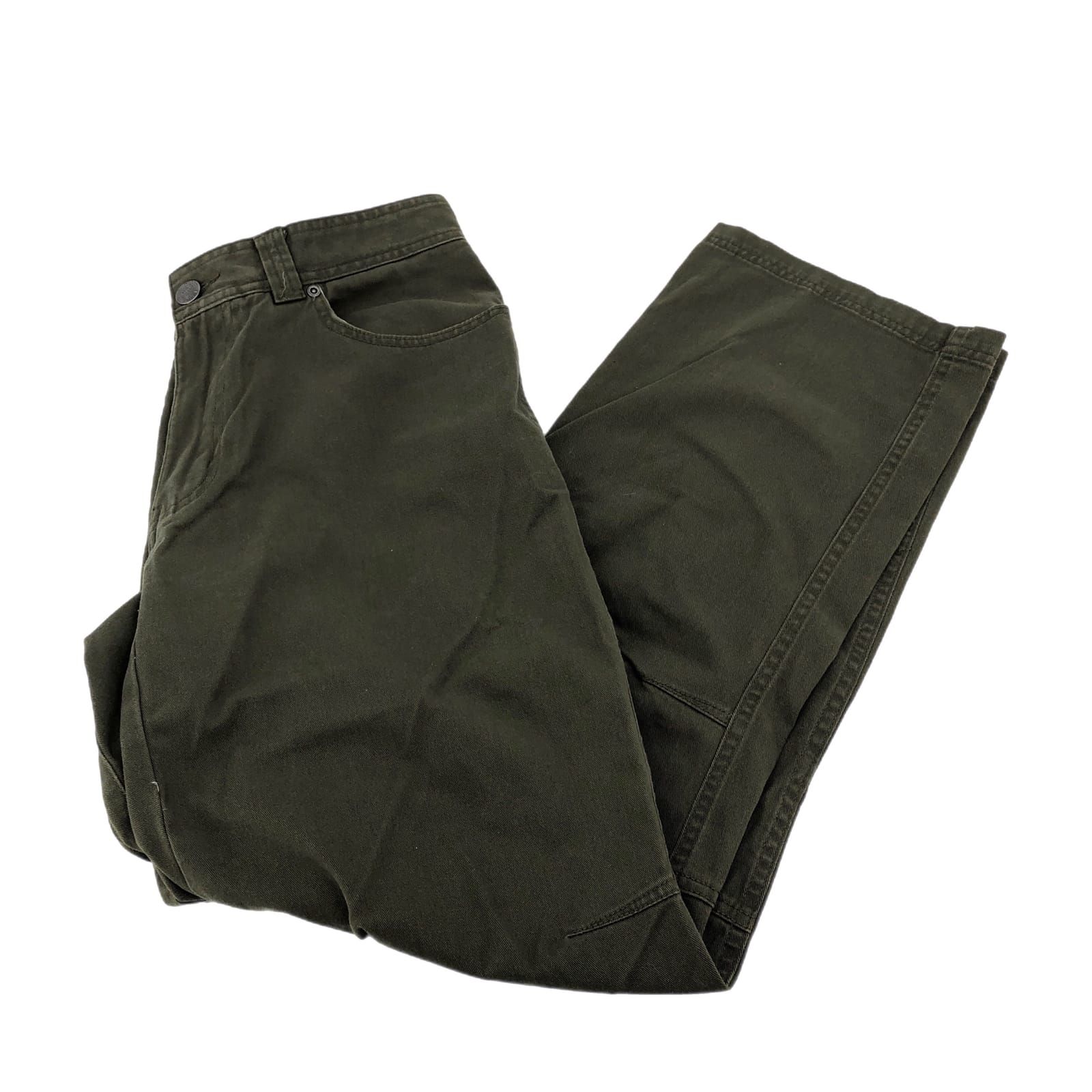 Columbia Green Wide-Leg Straight Jeans
