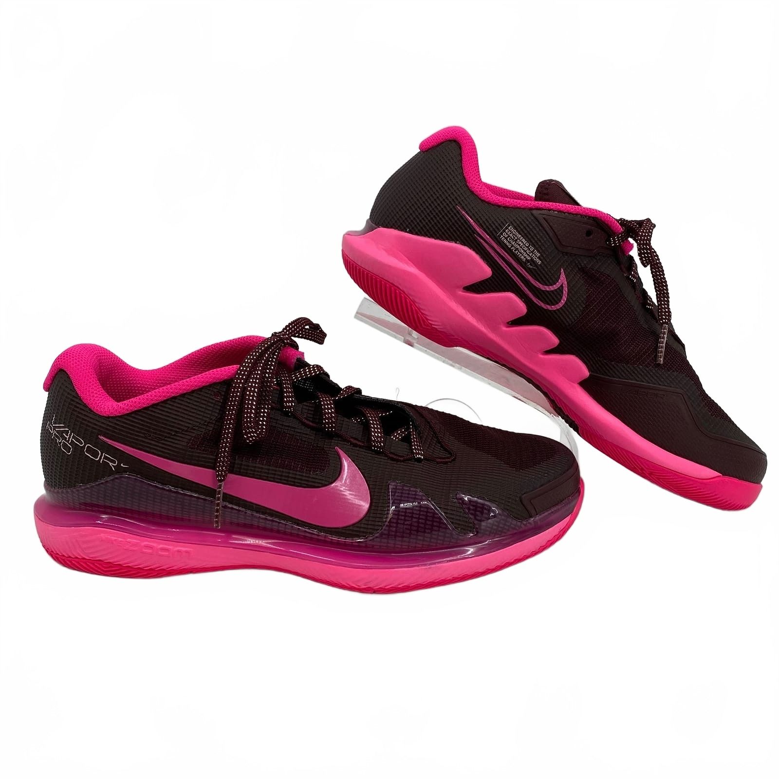 Nike Pink Maroon Zoom Vapor Pro Sneakers