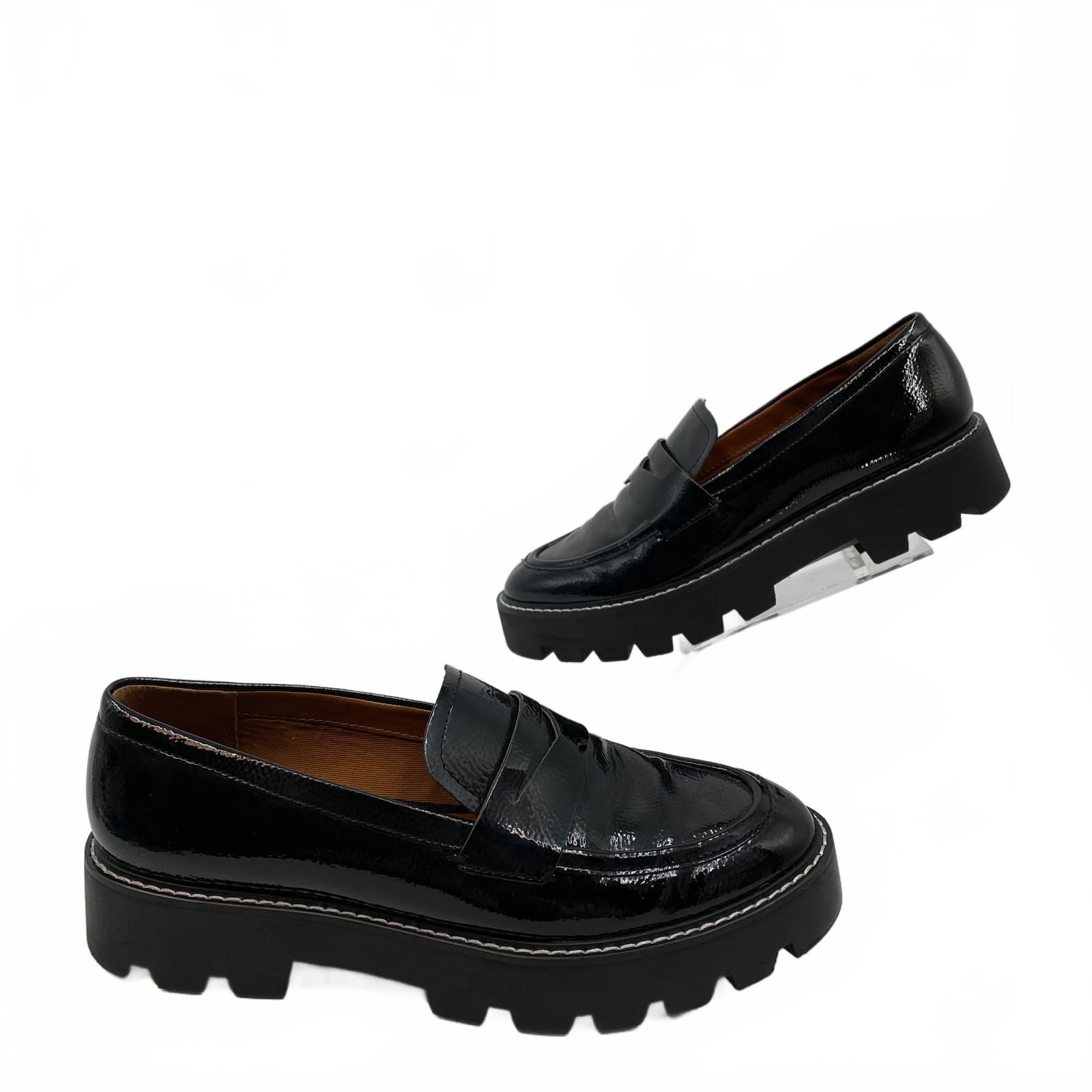 Franco Sarto Black Faux Leather Loafer