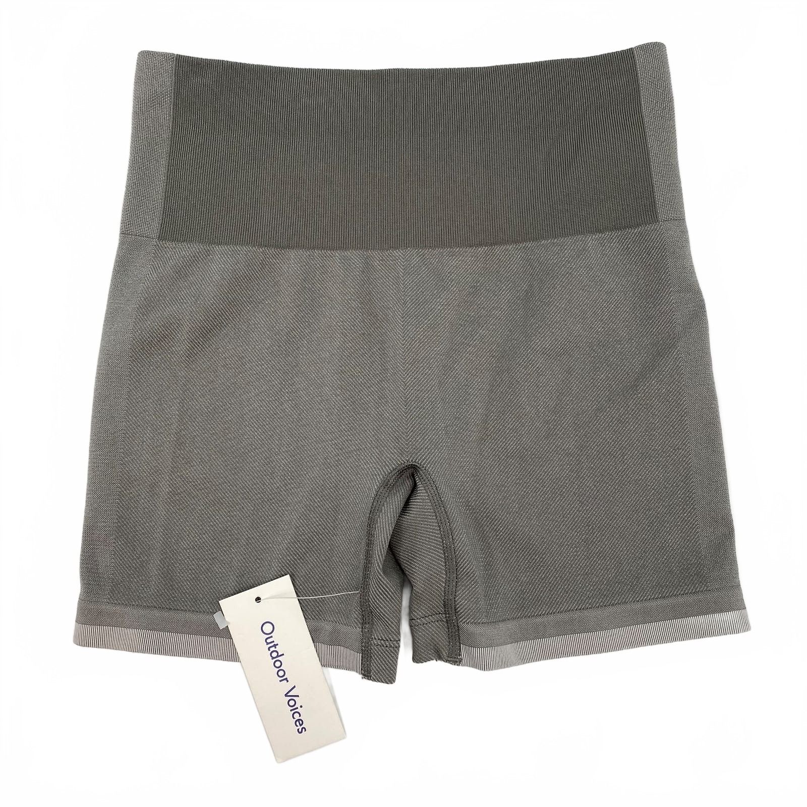 Outdoor Voices Gray Athletic Shorts Seamless Smooth Biker