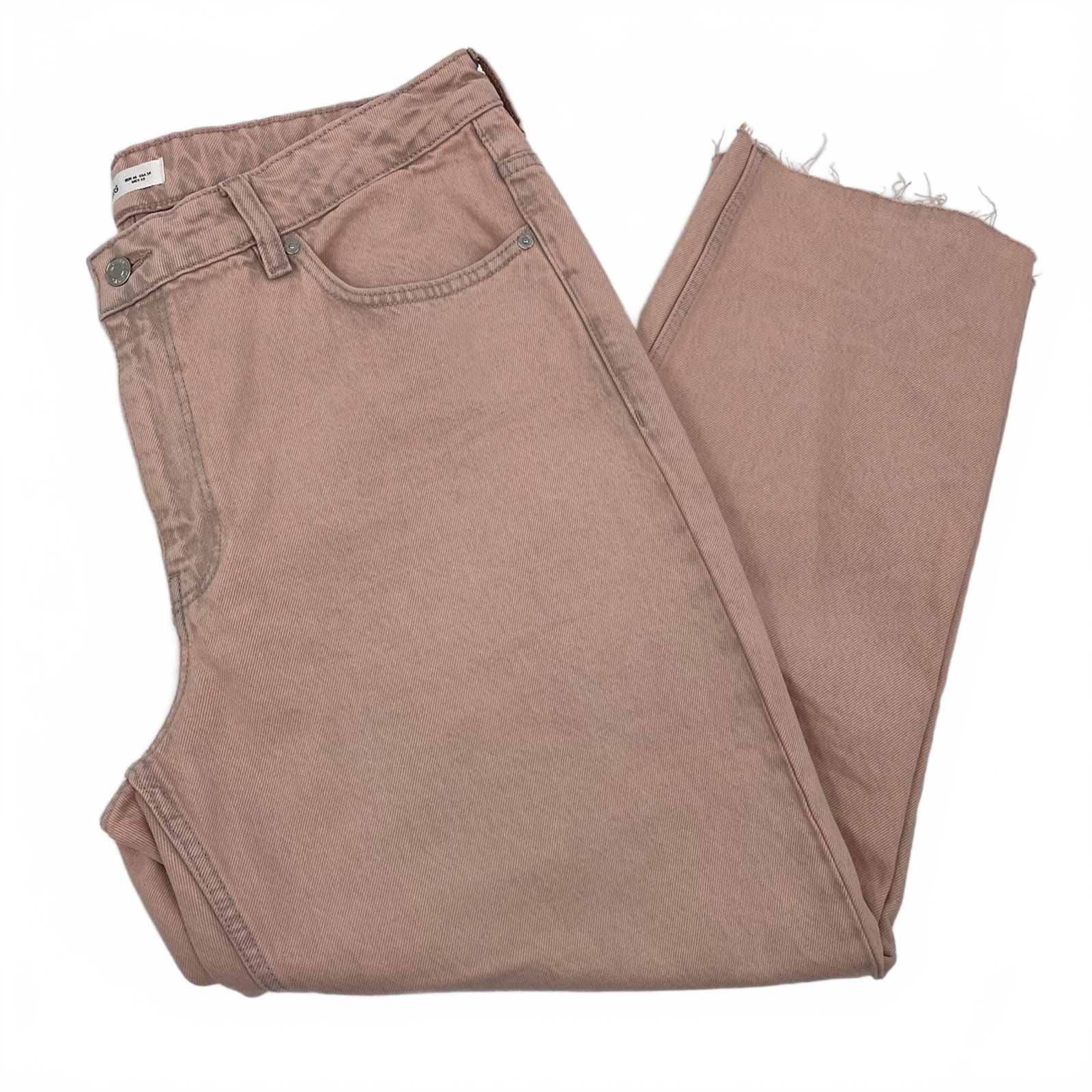 Mango Pink Blanca Straight Leg Jeans