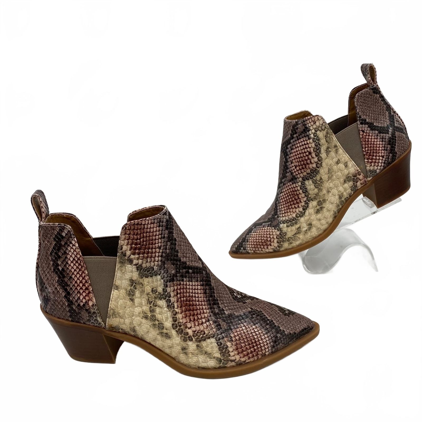Dolce Vita Beigе Samy Snake Print Ankle Boot
