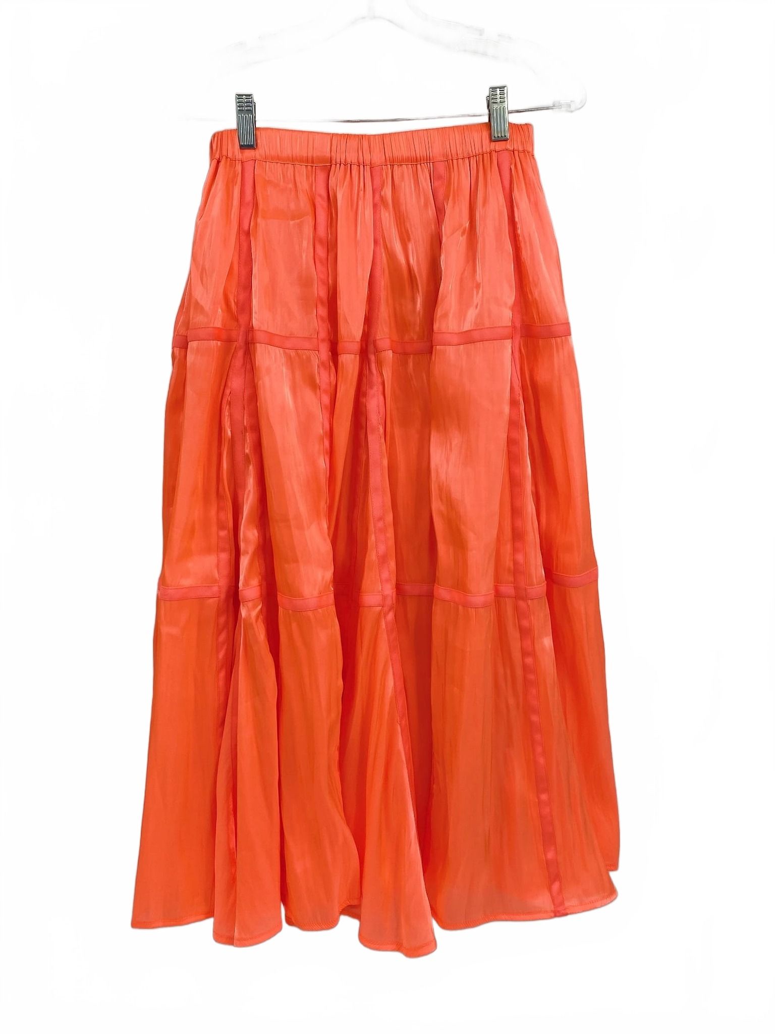Anthropologie Coral Shiny Parachute Maxi