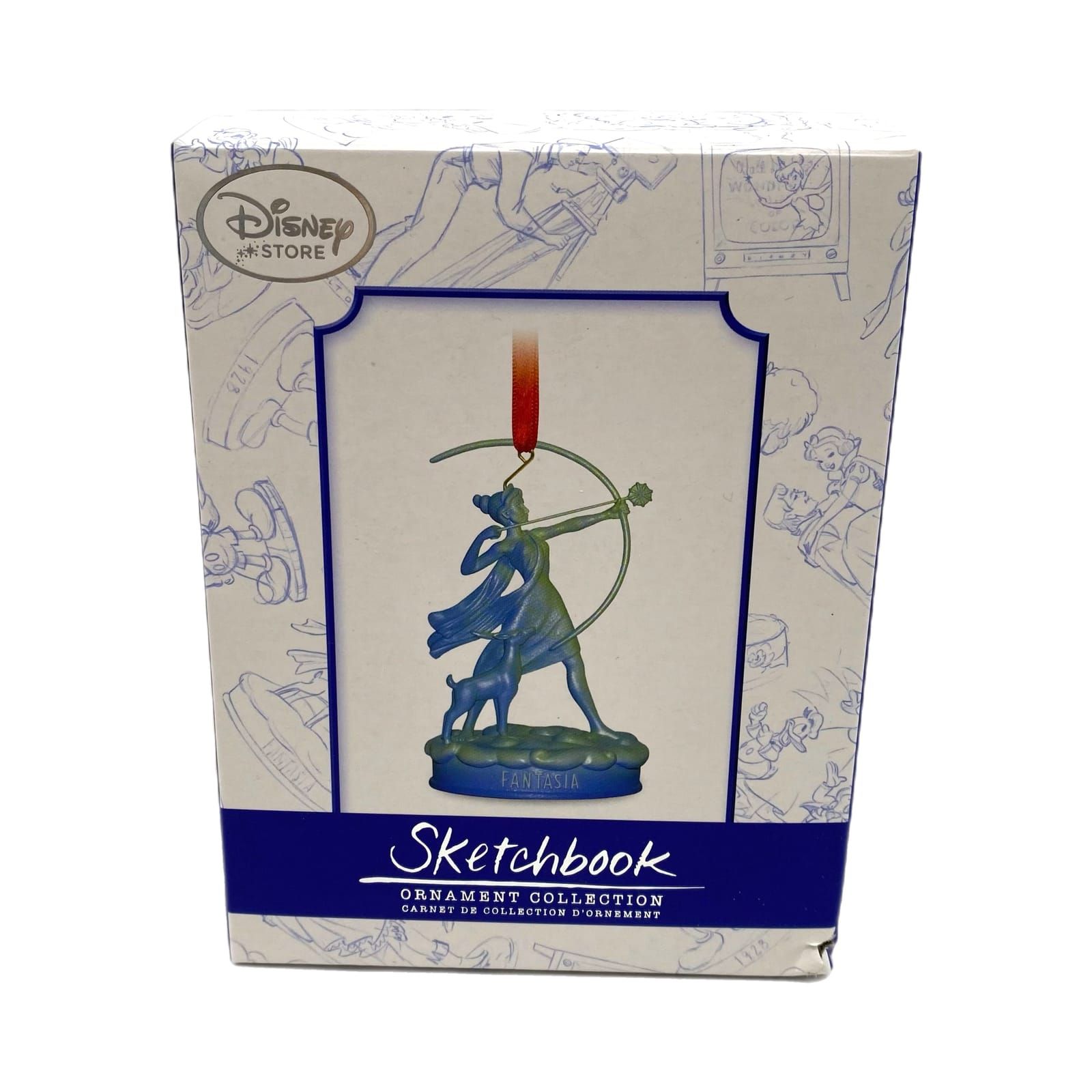Disney Blue Fantasia Sketchbook Collection Ornament
