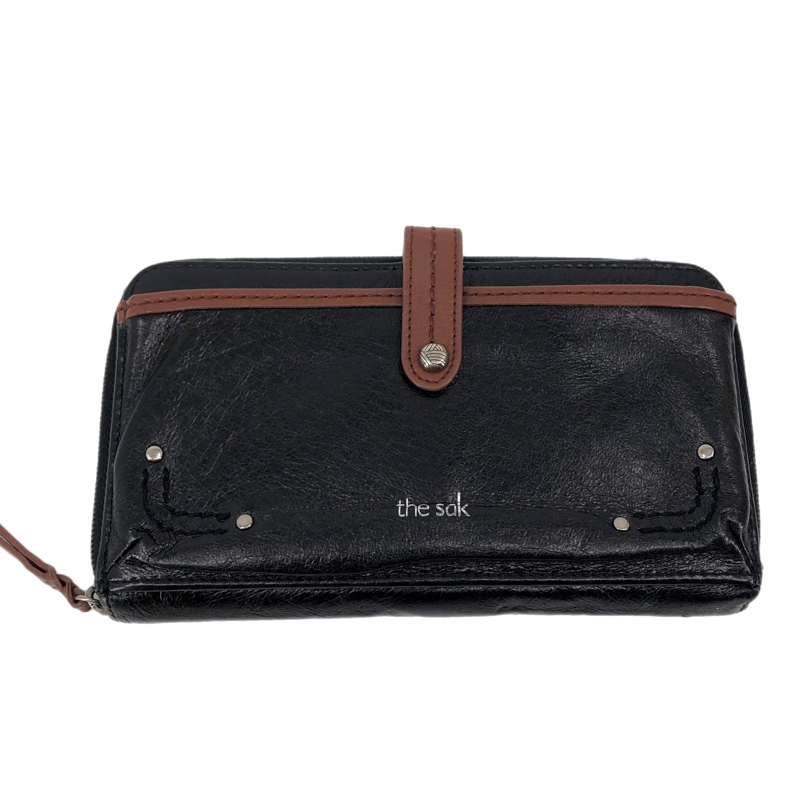 The Sak Black Leather Envelope Wallet