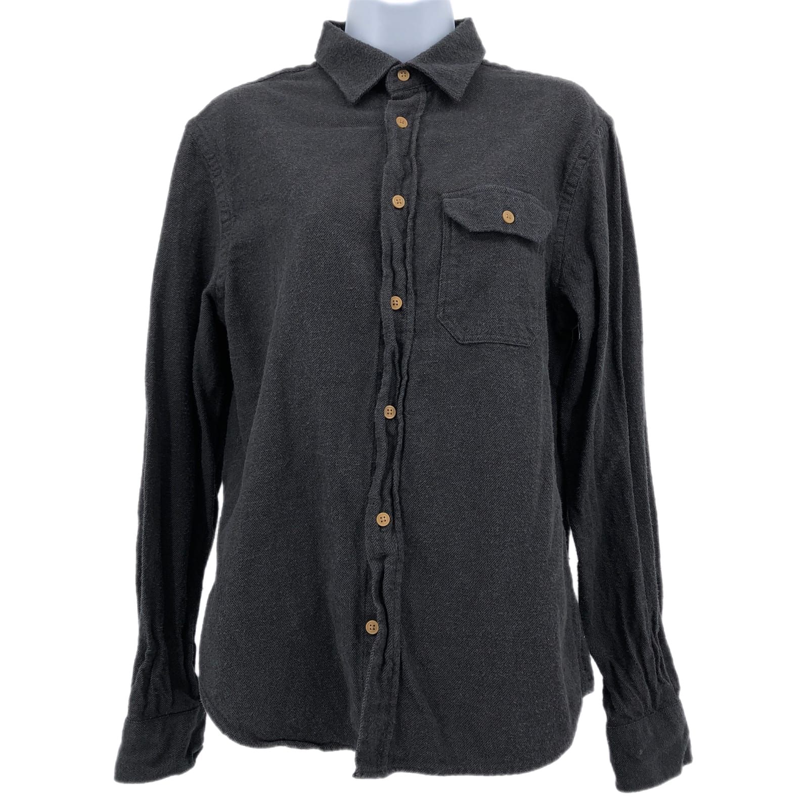 Zara Gray Beige Button-Up Shirt