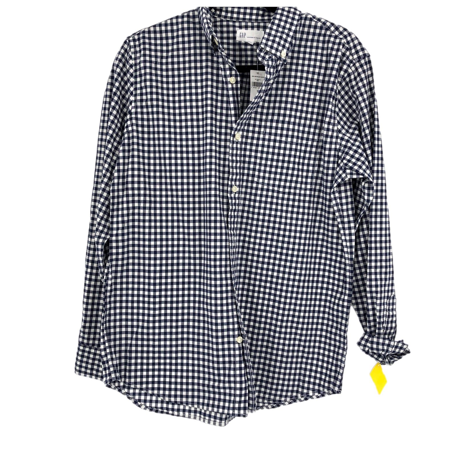 GAP Blue & White Plaid Button-Up Shirt