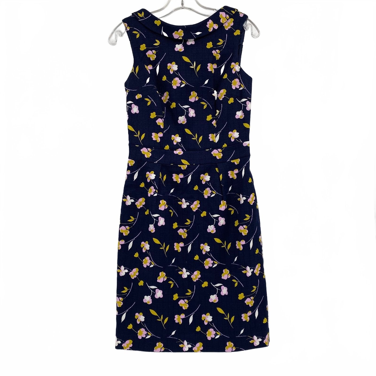 Boden Blue Yellow Mini Dress Navy Martha Floral Pencil