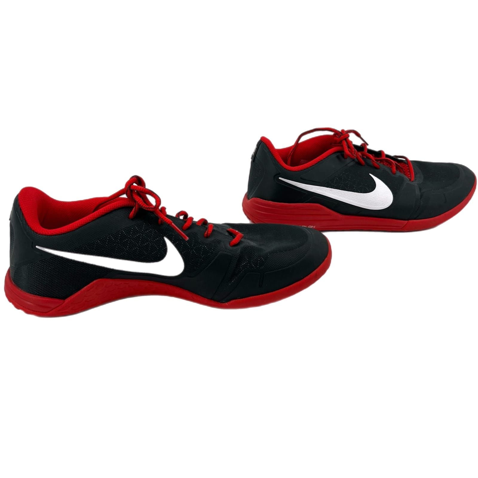 Nike Gray/Red Lunarlon Athletic Shoes