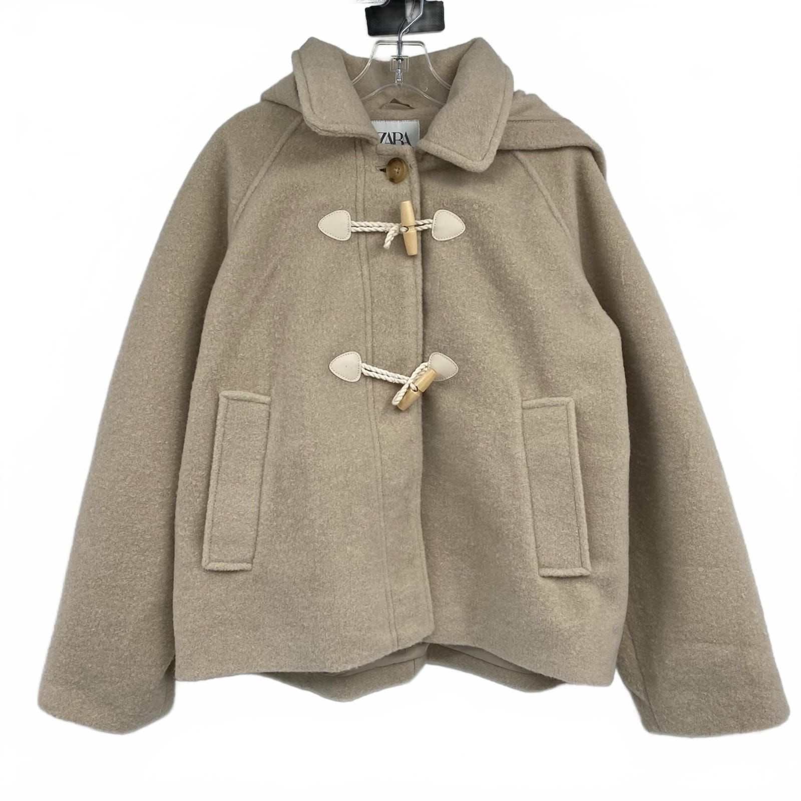 Zara Beige Hooded Jacket