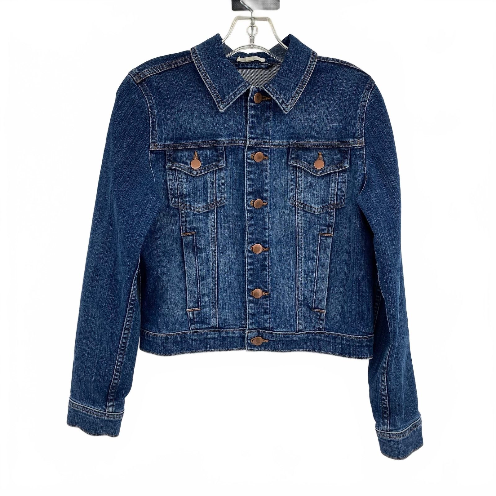 Eileen Fisher Blue Denim Jacket Basic Jacket