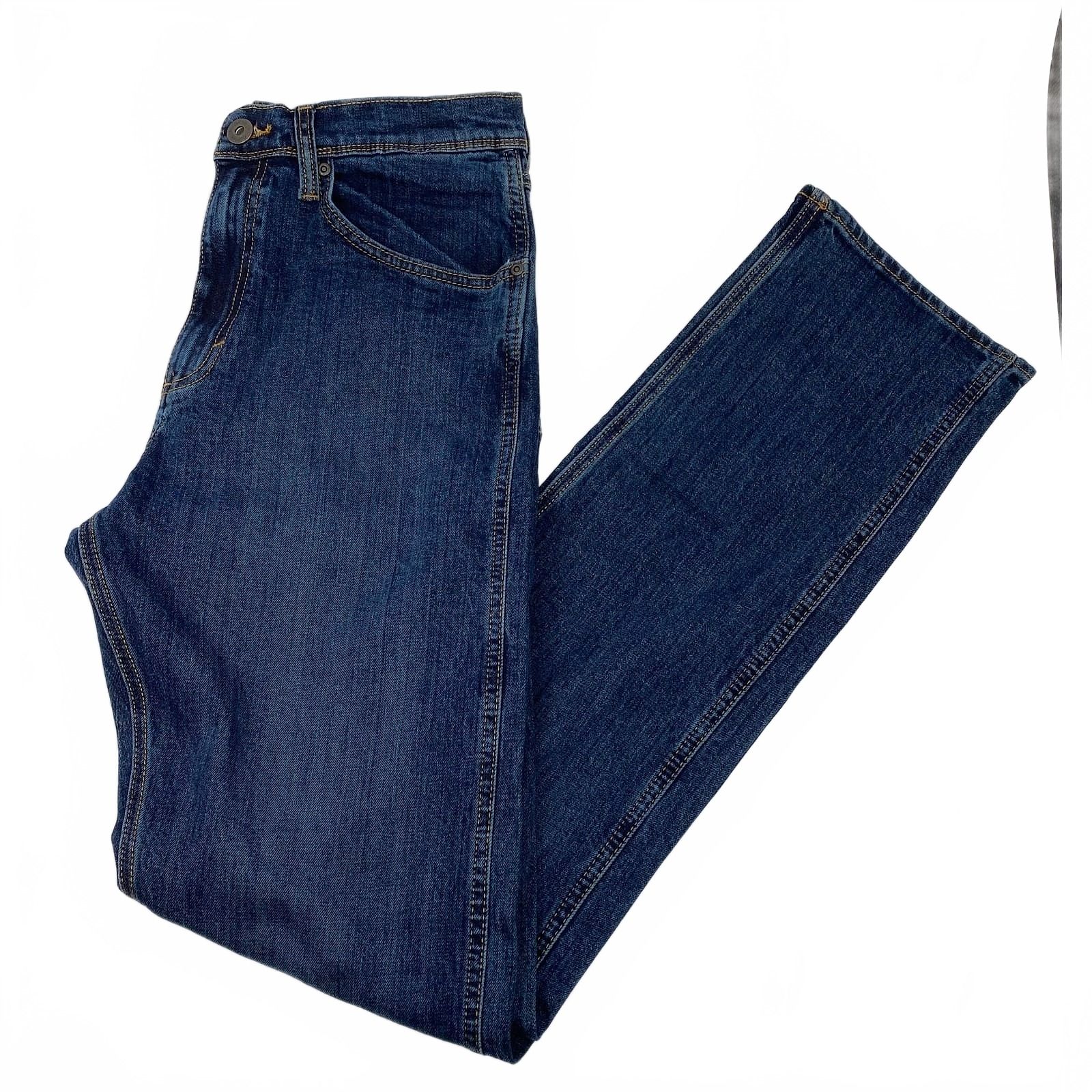 Wrangler Blue Cotton Blend Straight Jeans