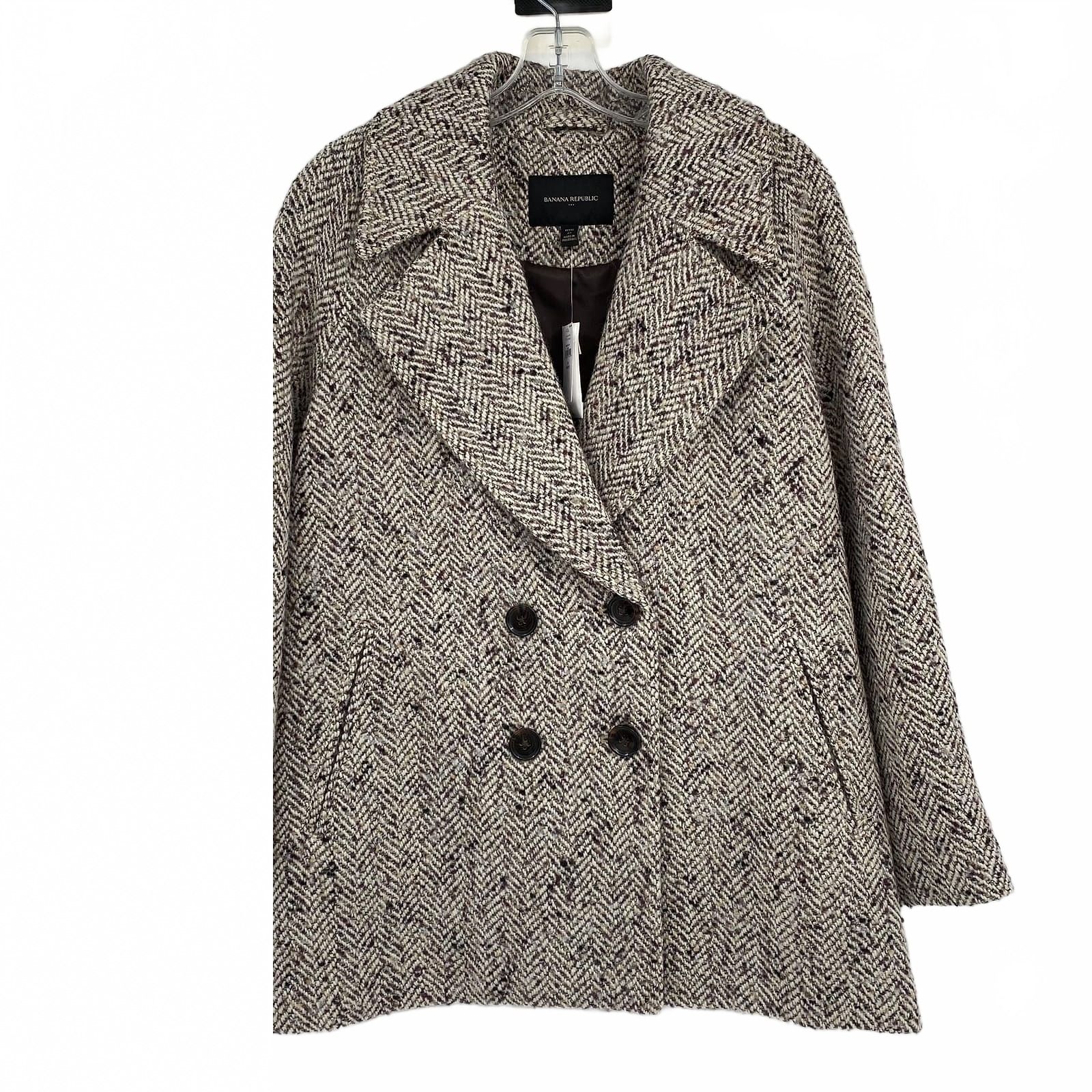 Banana Republic Beige Brown Pea Coat MP