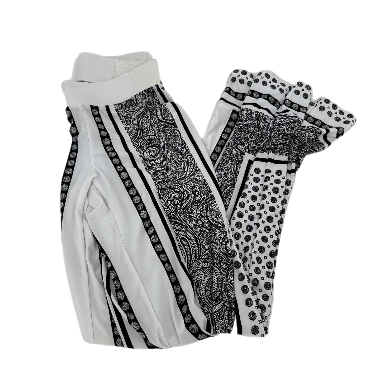INC White/Black Printed Relaxed Trousers