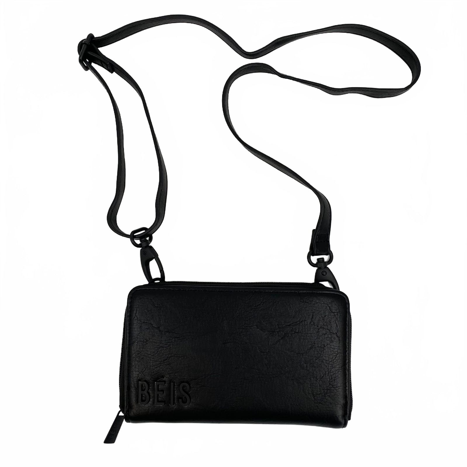 BEIS Black Crossbody Wallet Bag