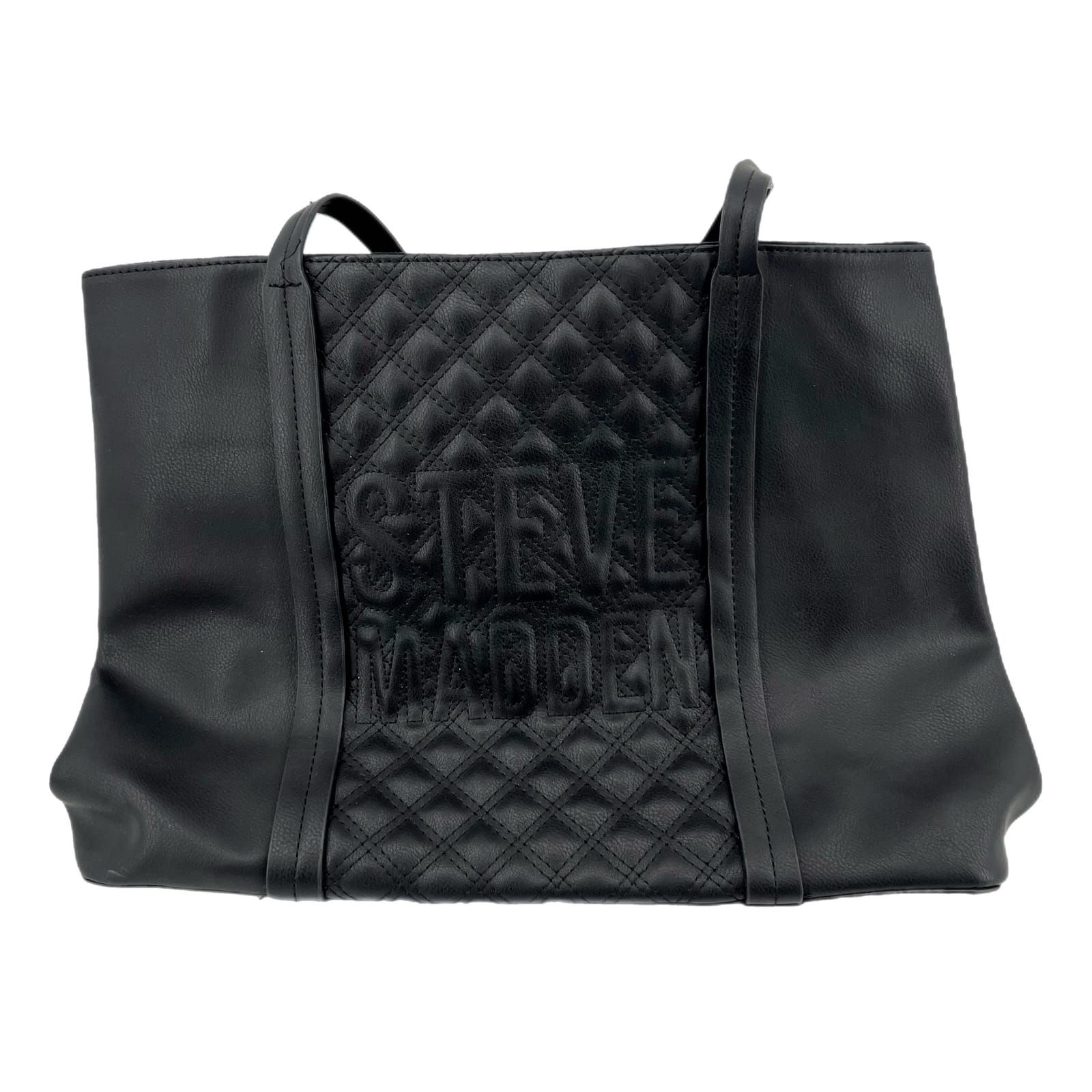 Steve Madden Black Classic Solid Tote Bag