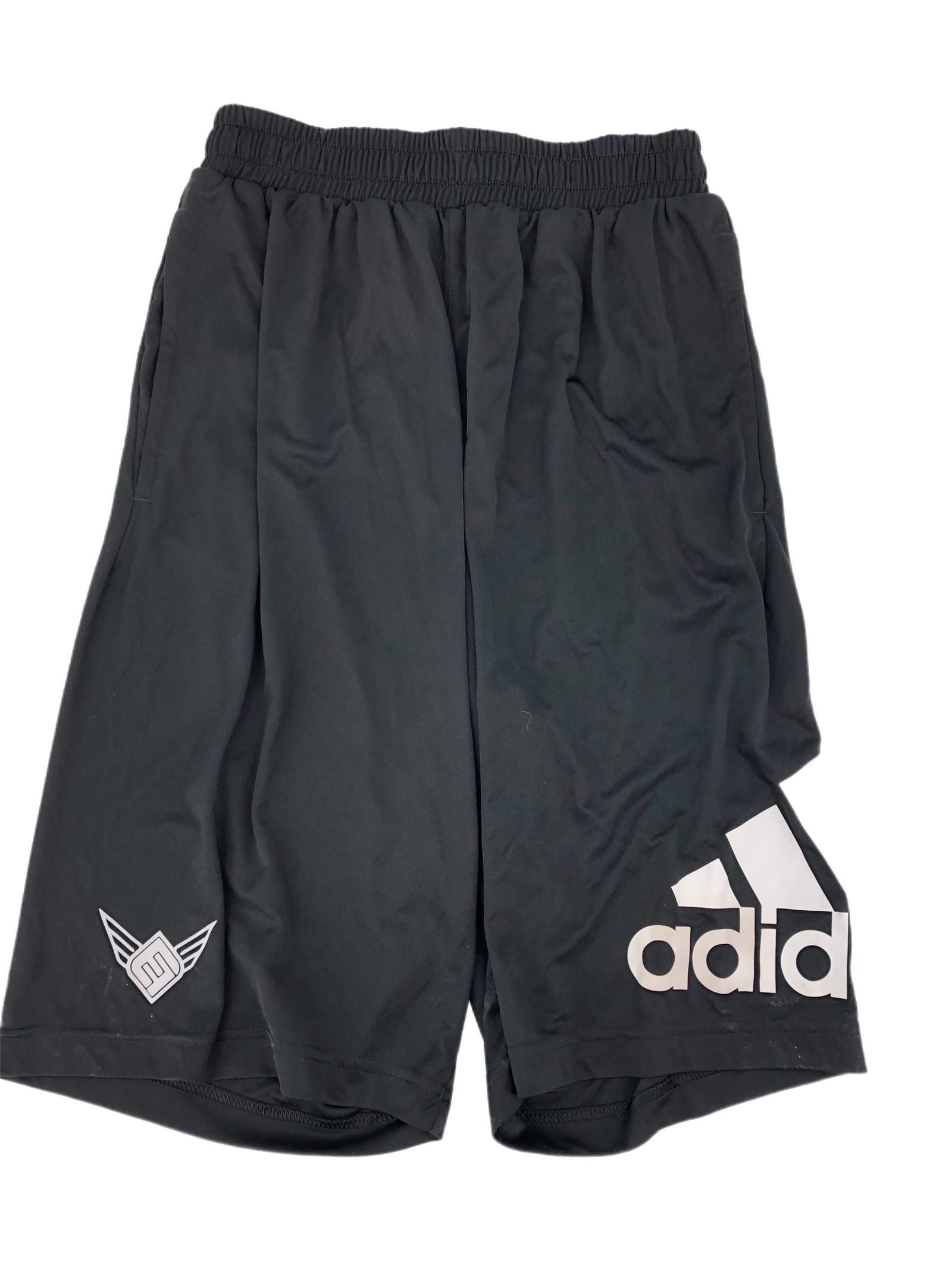 adidas Black Athletic Shorts High Rise Straight Leg