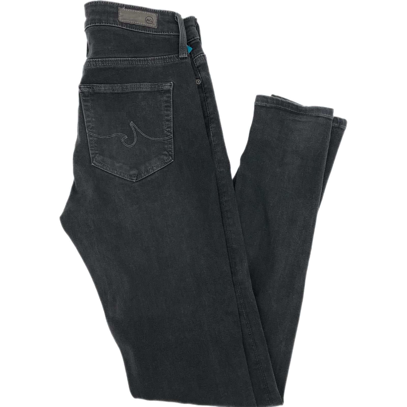 Ag Adriano Goldschmied Gray Hi-Rise Skinny Jeans
