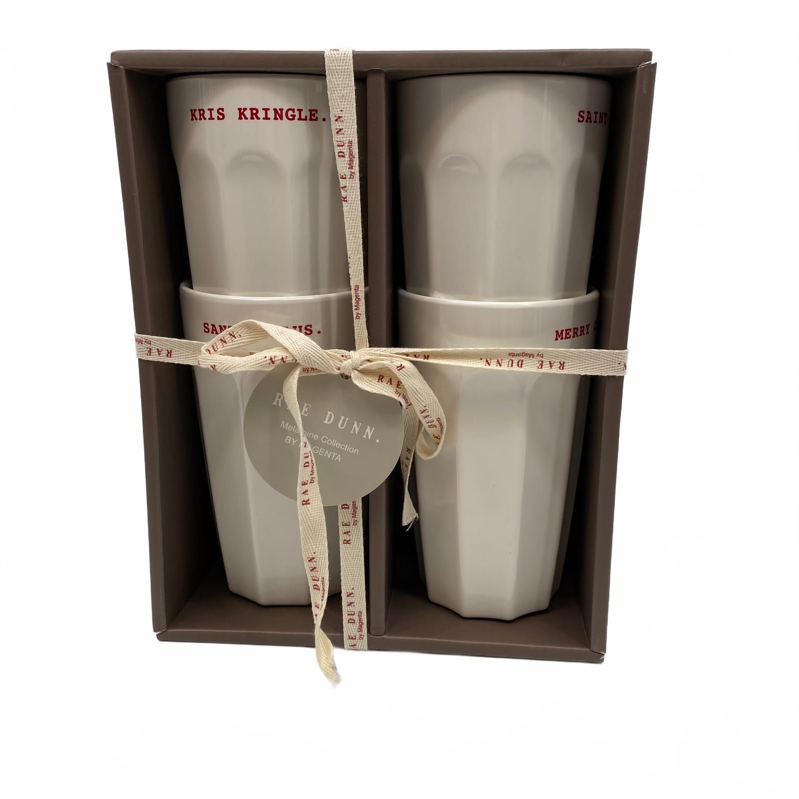 Rae Dunn White Red Christmas Cup